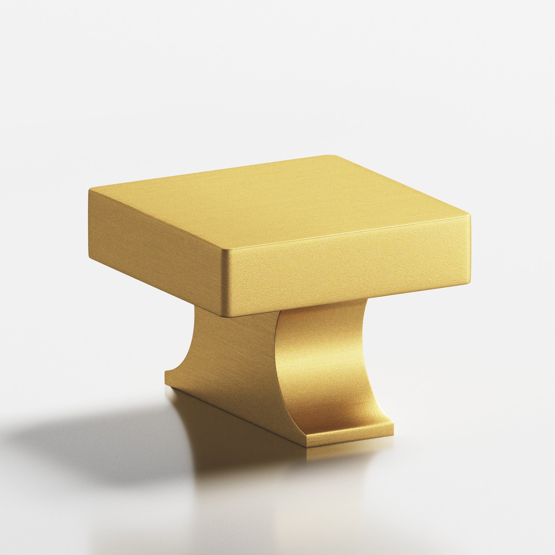 Colonial Bronze Series 735 1.5" Square Cabinet Knob With Rectangular Flared Post Frost Brass™ / 1.5"