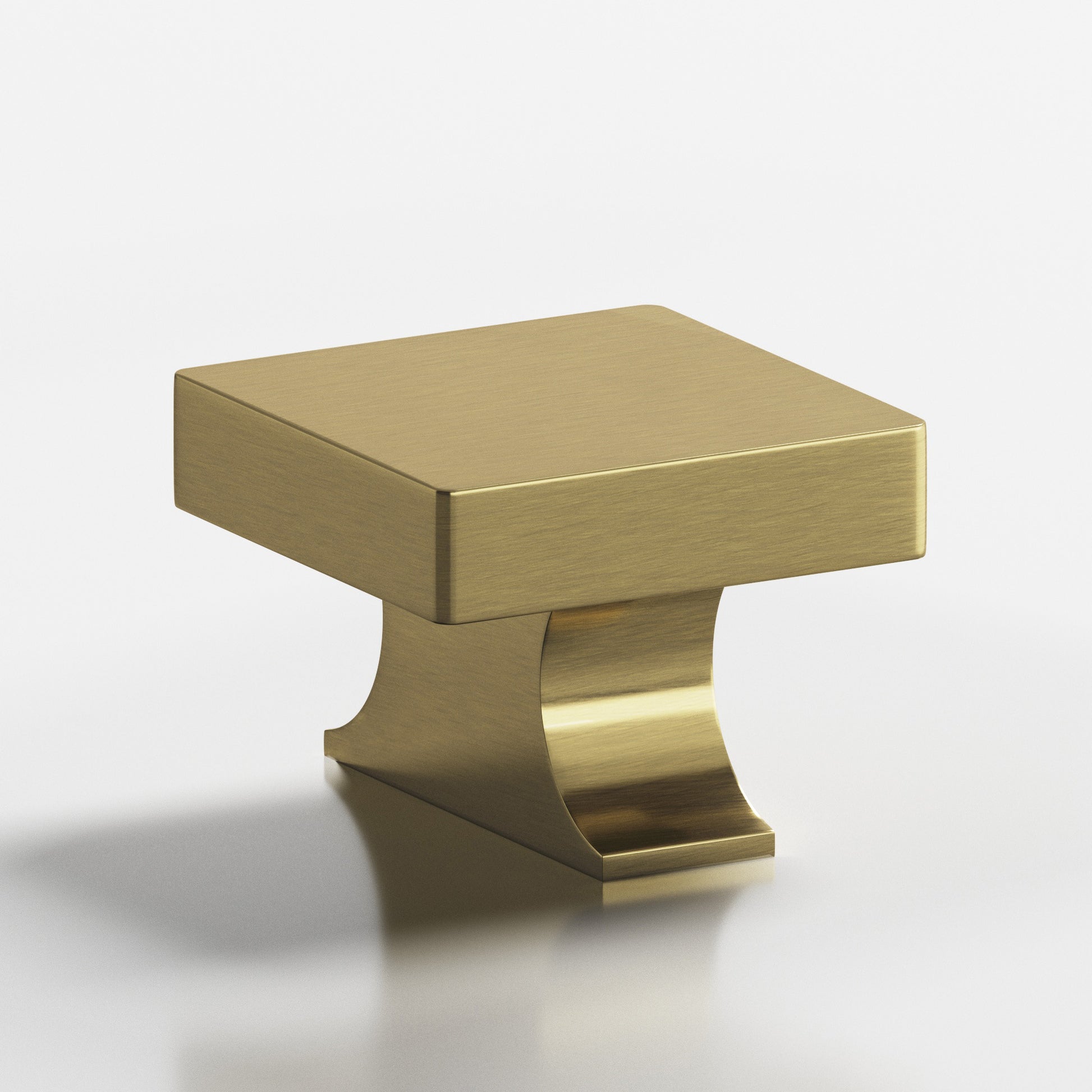 Colonial Bronze Series 735 1.5" Square Cabinet Knob With Rectangular Flared Post Antique Brass / 1.5"