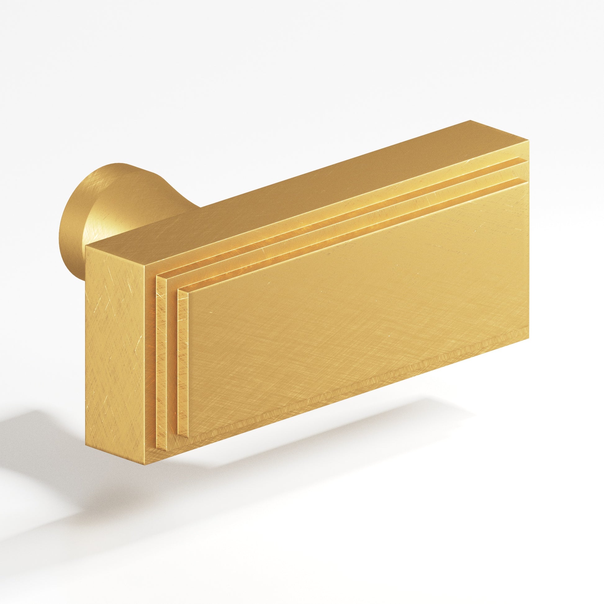 Colonial Bronze Series 940 2" Rectangular Stepped Cabinet T-Knob With Flared Post Weathered Brass / 2"