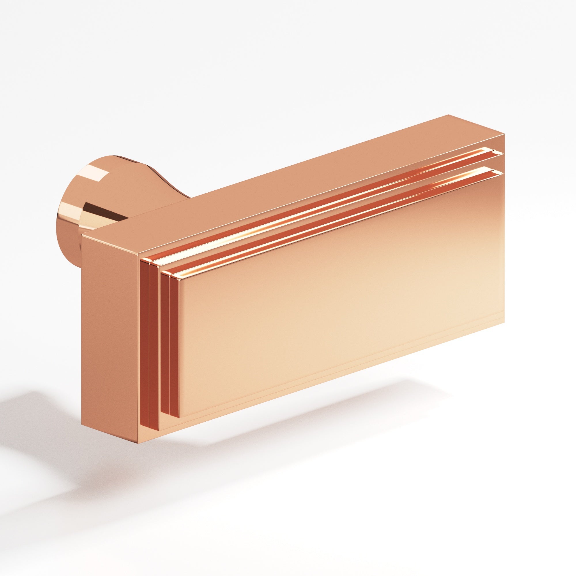 Colonial Bronze Series 940 2" Rectangular Stepped Cabinet T-Knob With Flared Post Polished Copper / 2"