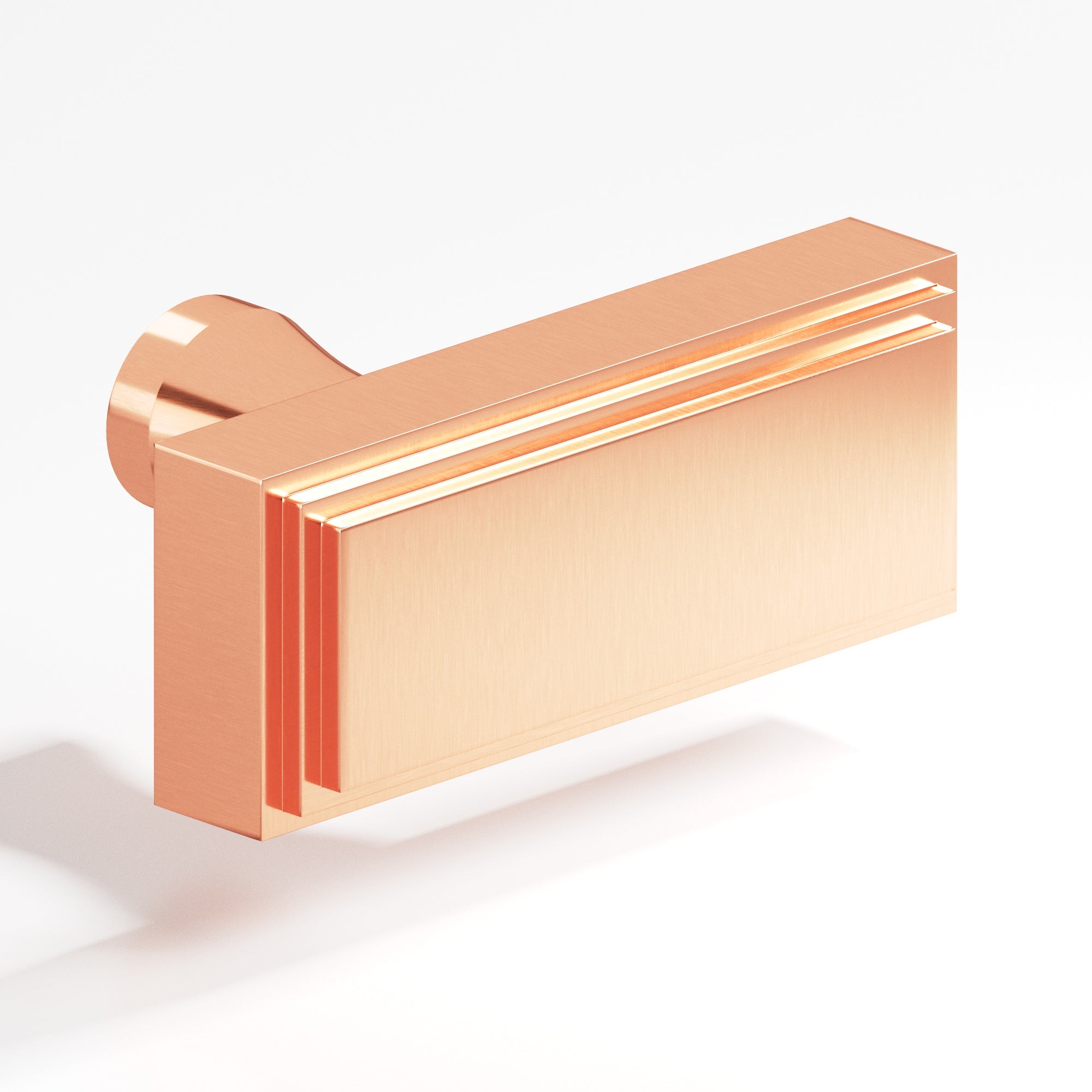 Colonial Bronze Series 940 2" Rectangular Stepped Cabinet T-Knob With Flared Post Satin Copper / 2"