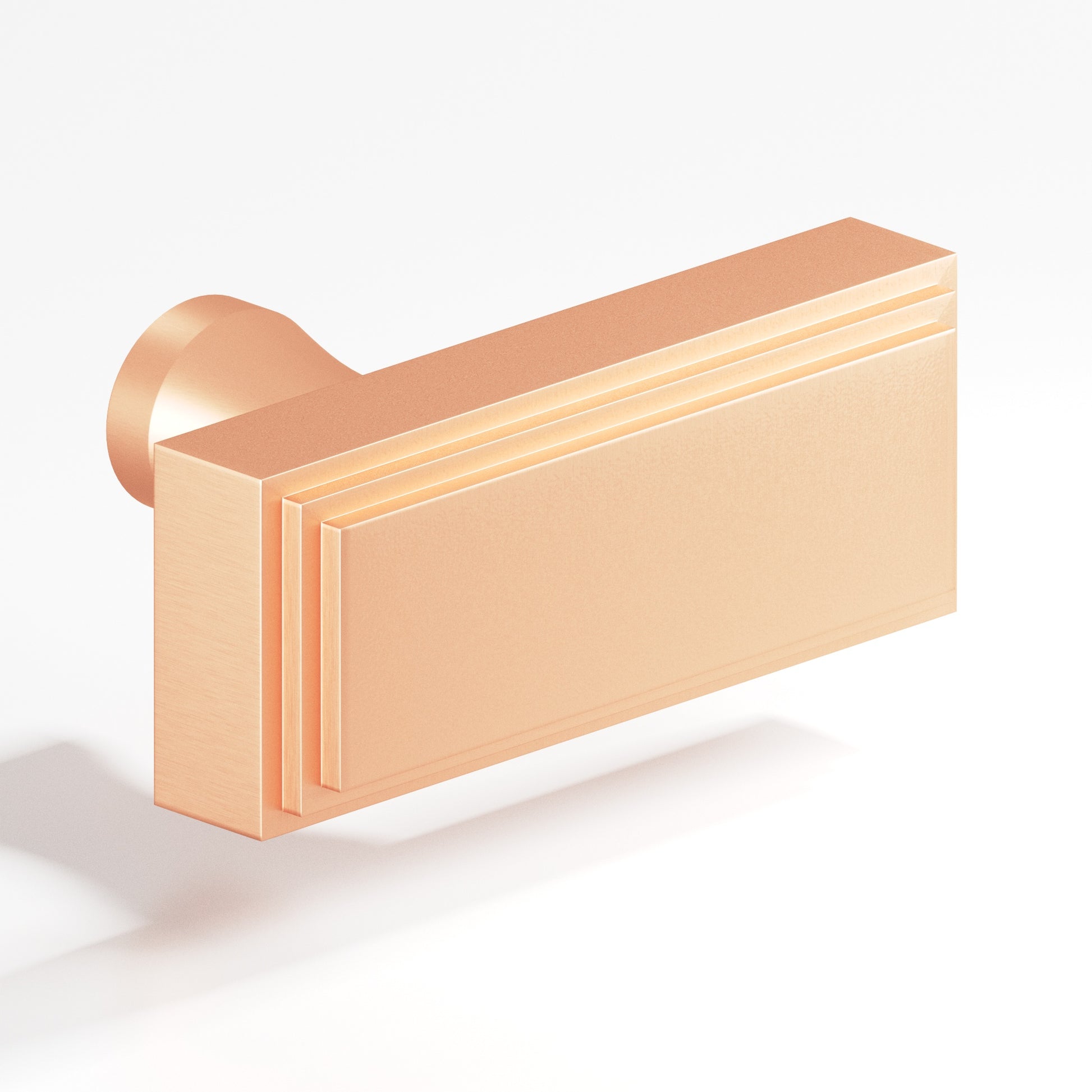 Colonial Bronze Series 940 2" Rectangular Stepped Cabinet T-Knob With Flared Post Matte Satin Copper / 2"