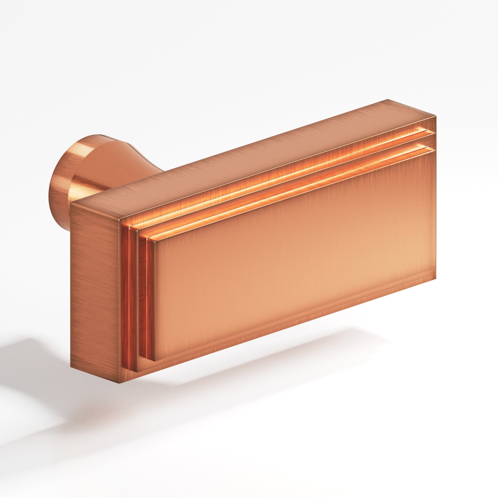 Colonial Bronze Series 940 2" Rectangular Stepped Cabinet T-Knob With Flared Post Antique Copper / 2"