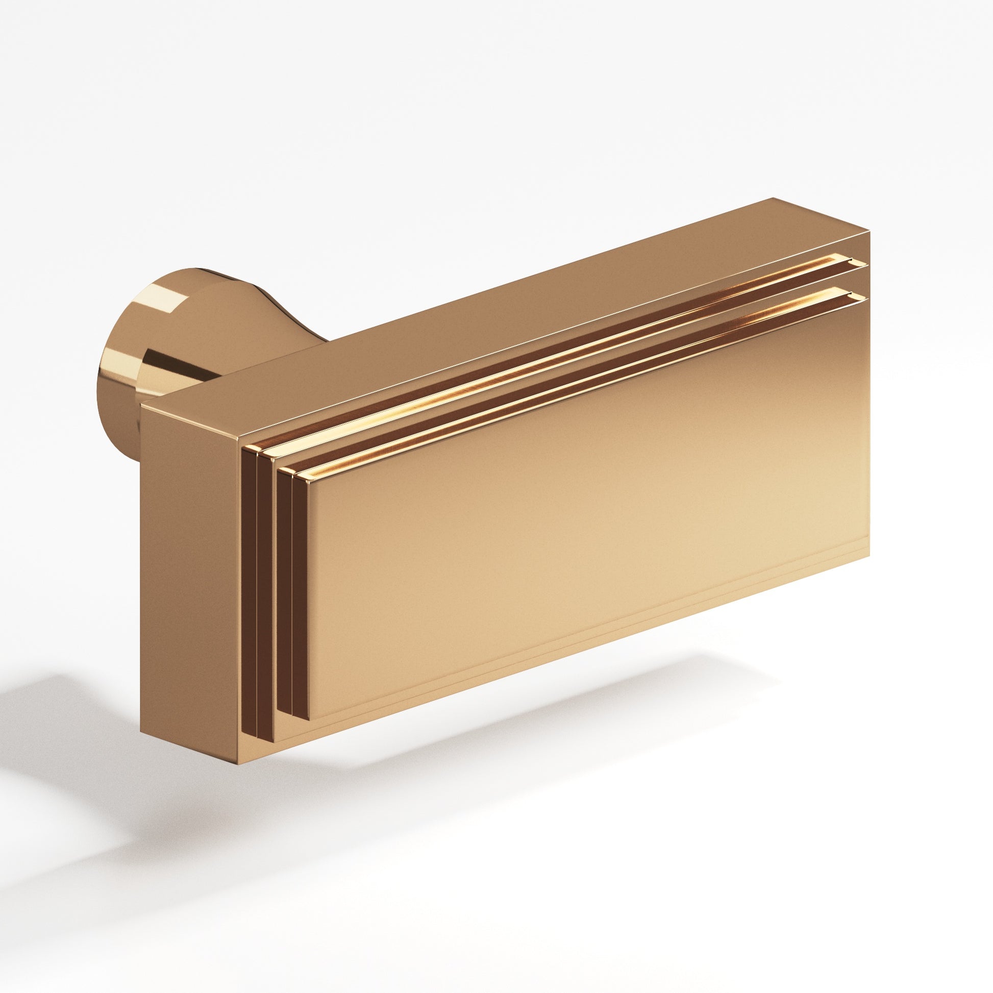 Colonial Bronze Series 940 2" Rectangular Stepped Cabinet T-Knob With Flared Post Polished Bronze / 2"