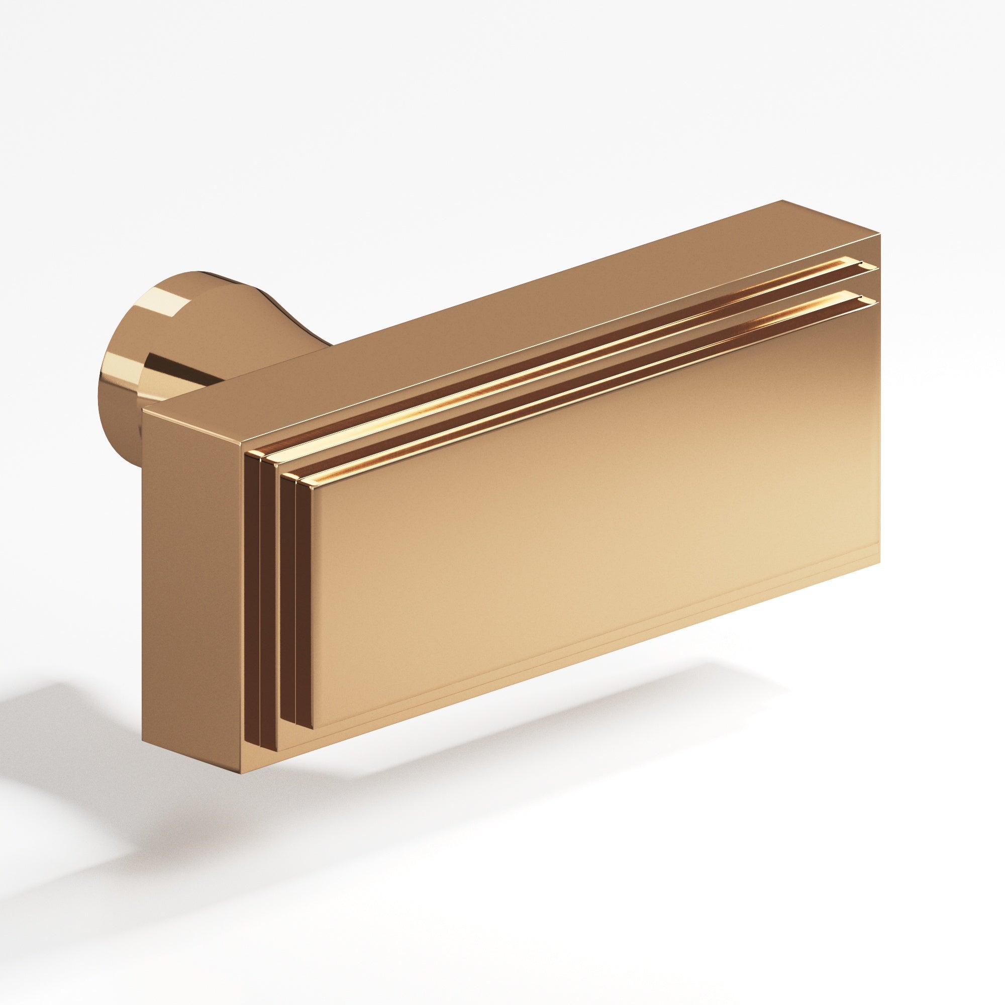 Colonial Bronze Series 940 2" Rectangular Stepped Cabinet T-Knob With Flared Post Polished Bronze / 2"