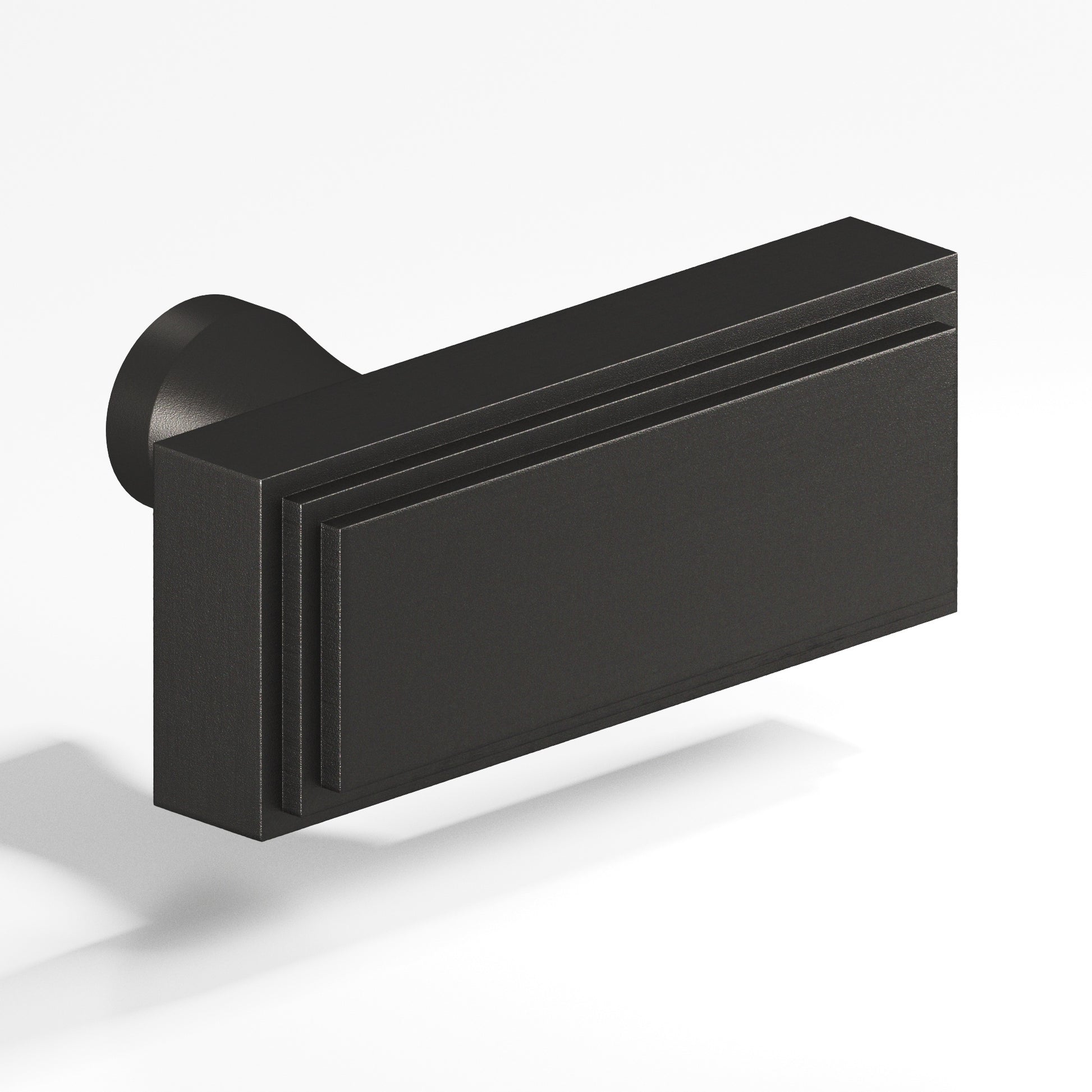 Colonial Bronze Series 940 2" Rectangular Stepped Cabinet T-Knob With Flared Post Frost Black™ / 2"