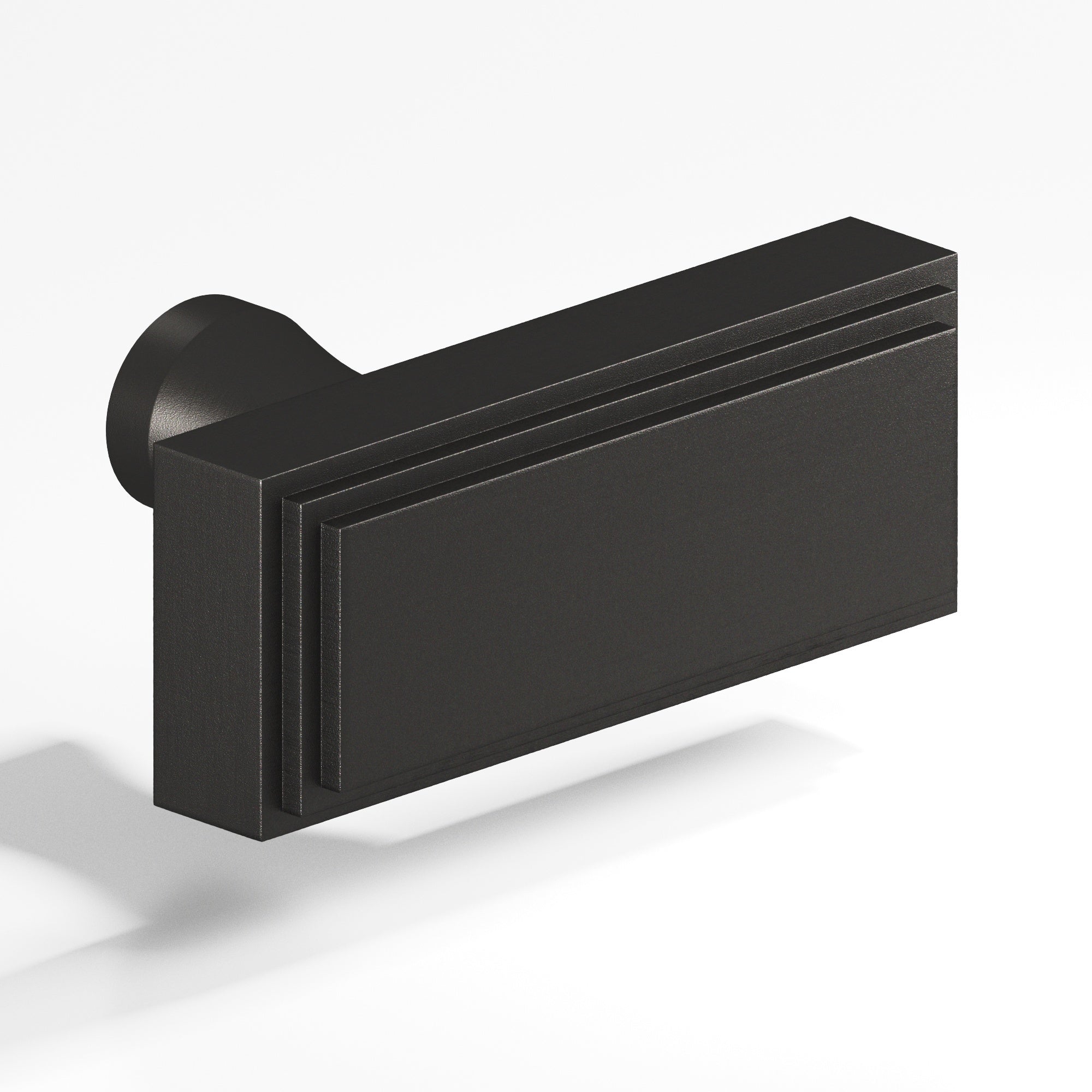 Colonial Bronze Series 940 2" Rectangular Stepped Cabinet T-Knob With Flared Post Frost Black™ / 2"