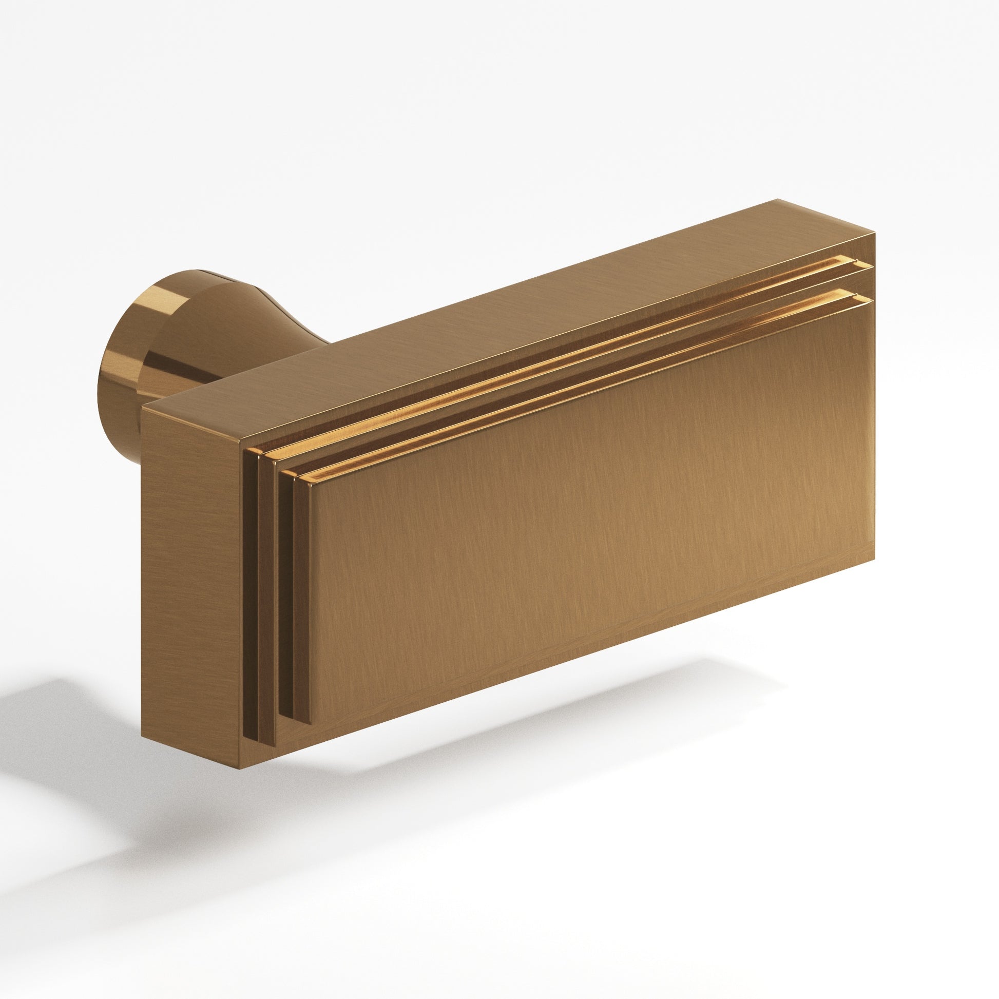 Colonial Bronze Series 940 2" Rectangular Stepped Cabinet T-Knob With Flared Post Light Statuary Bronze / 2"