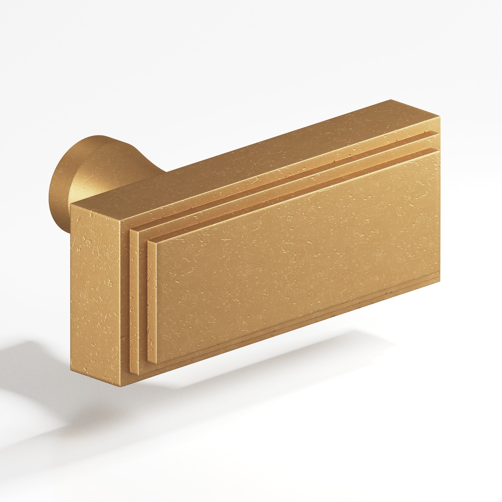 Colonial Bronze Series 940 2" Rectangular Stepped Cabinet T-Knob With Flared Post Distressed Light Statuary Bronze / 2"