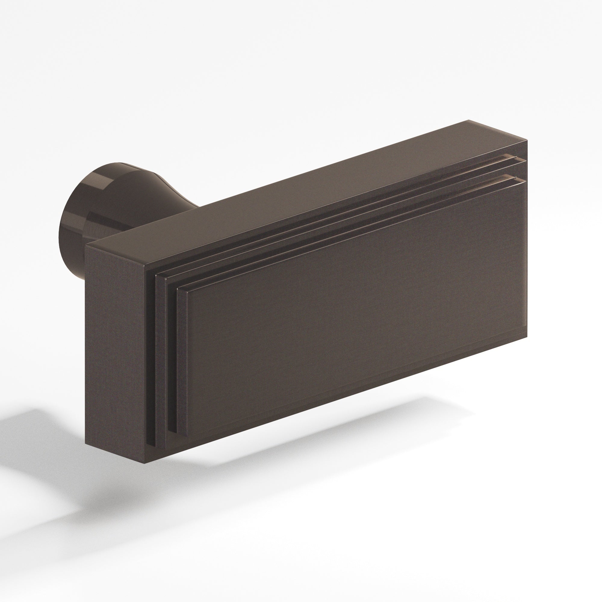 Colonial Bronze Series 940 2" Rectangular Stepped Cabinet T-Knob With Flared Post Dark Statuary Bronze / 2"