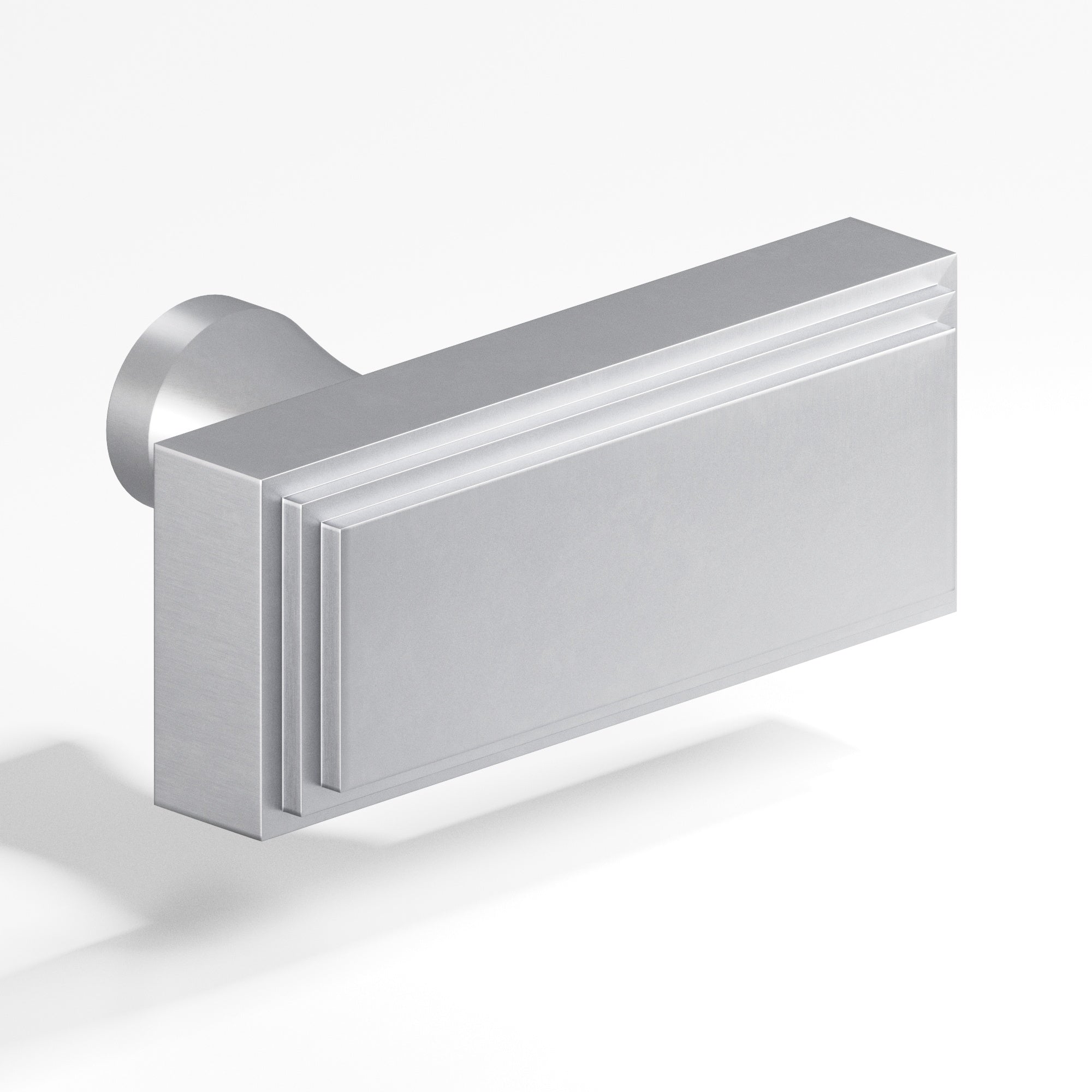 Colonial Bronze Series 940 2" Rectangular Stepped Cabinet T-Knob With Flared Post Matte Satin Chrome / 2"