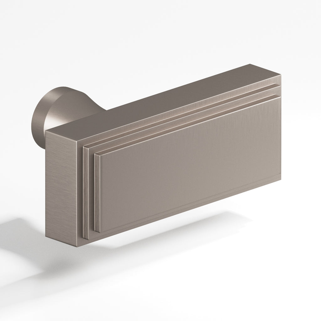Colonial Bronze Series 940 2" Rectangular Stepped Cabinet T-Knob With Flared Post Pewter / 2"