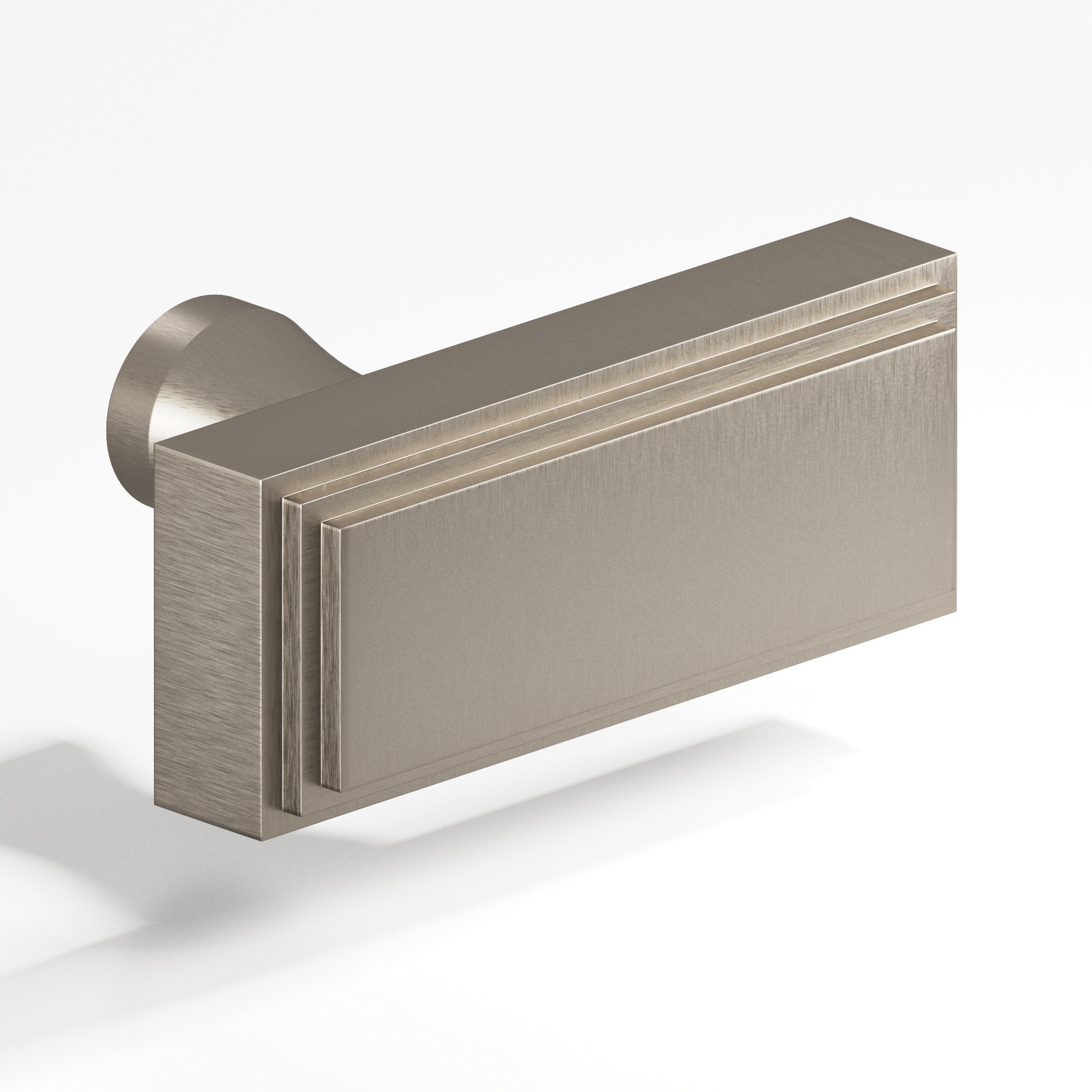 Colonial Bronze Series 940 2" Rectangular Stepped Cabinet T-Knob With Flared Post Matte Pewter / 2"