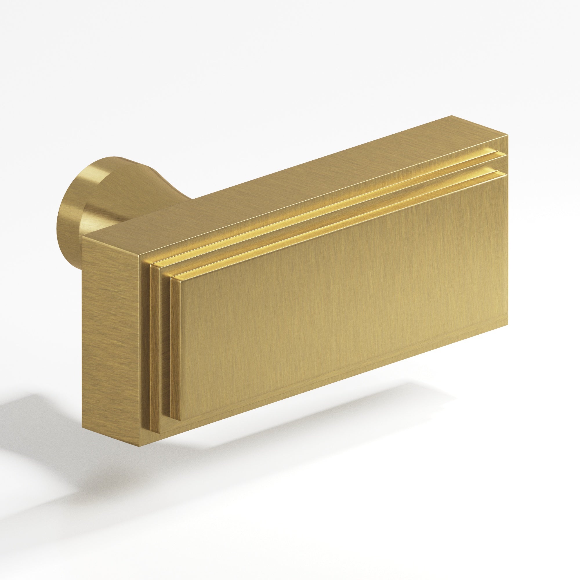 Colonial Bronze Series 940 2" Rectangular Stepped Cabinet T-Knob With Flared Post Antique Brass / 2"