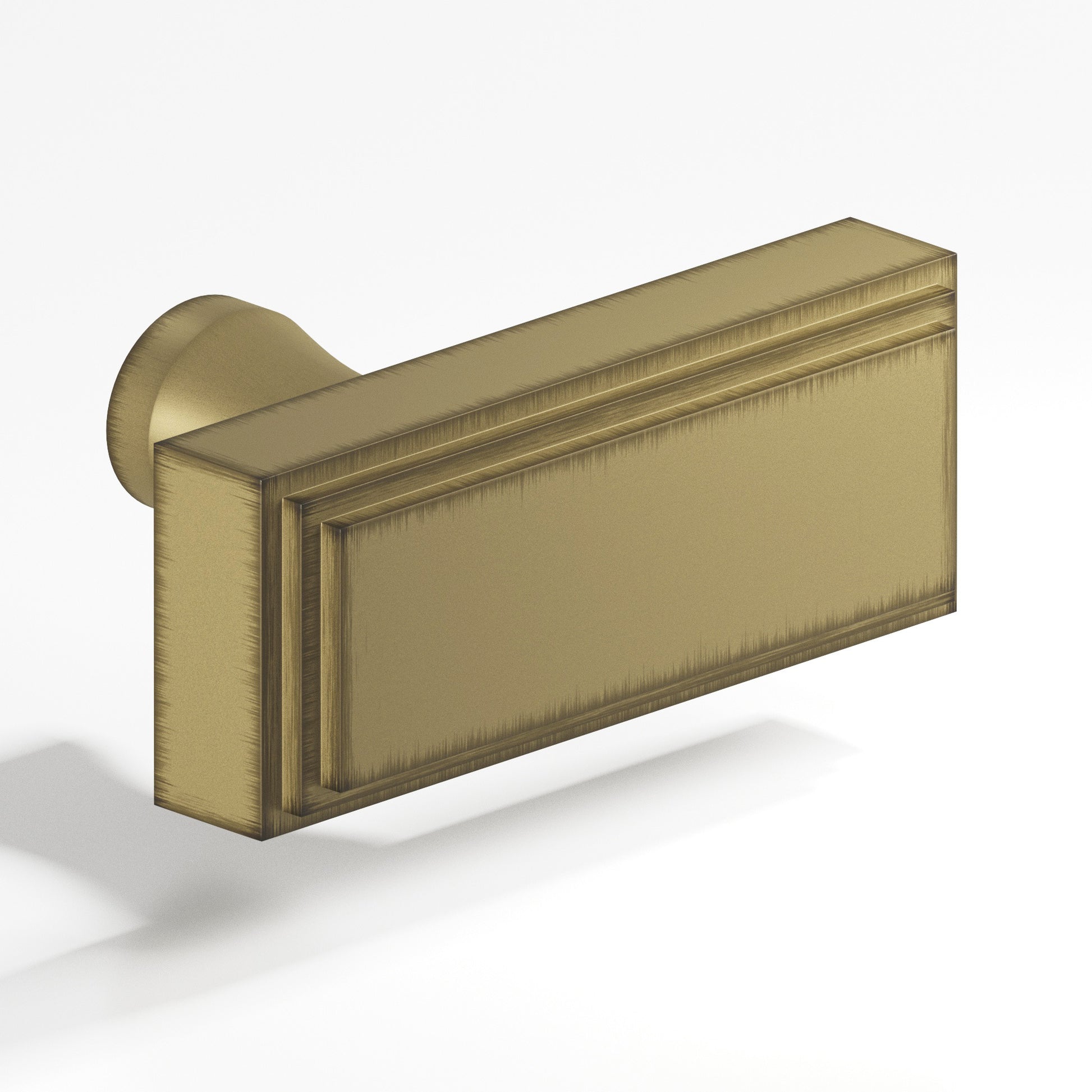 Colonial Bronze Series 940 2" Rectangular Stepped Cabinet T-Knob With Flared Post Matte Antique Satin Brass / 2"