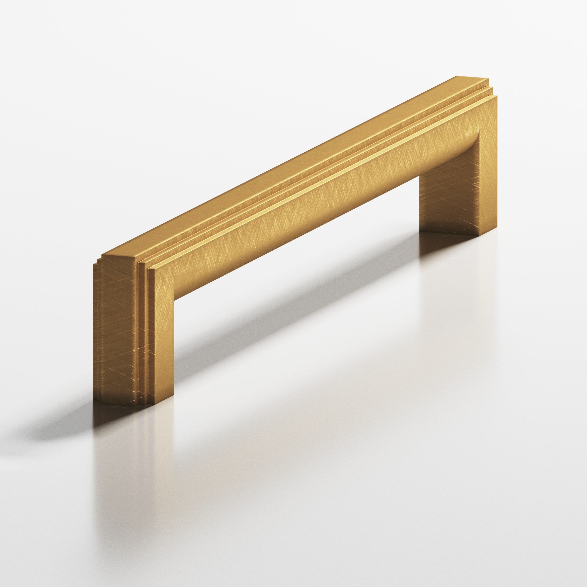 Colonial Bronze Series 944 12" Square Stepped Appliance Pull With Rounded Back Weathered Brass / 12"