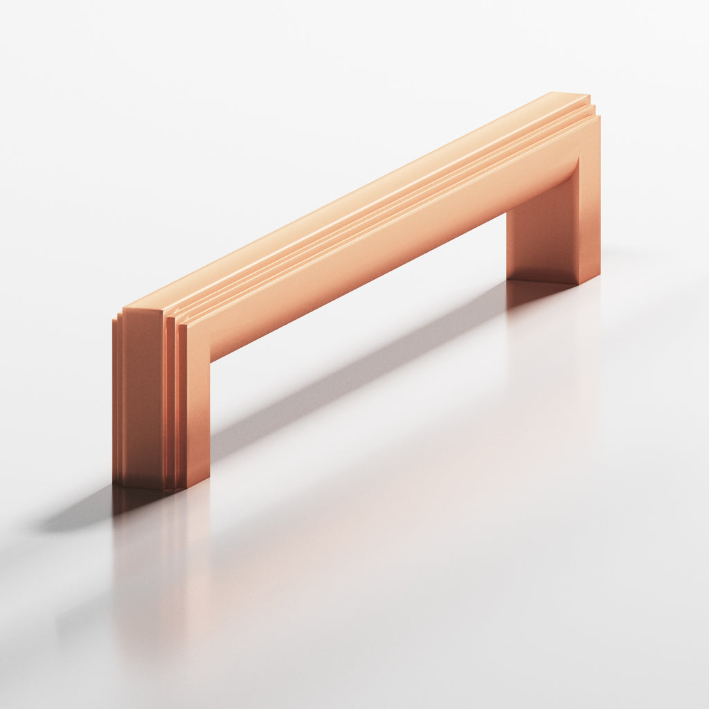 Colonial Bronze Series 944 10" Square Steppedappliance Pull Shower Door Pull With Rounded Back Matte Satin Copper / 10"
