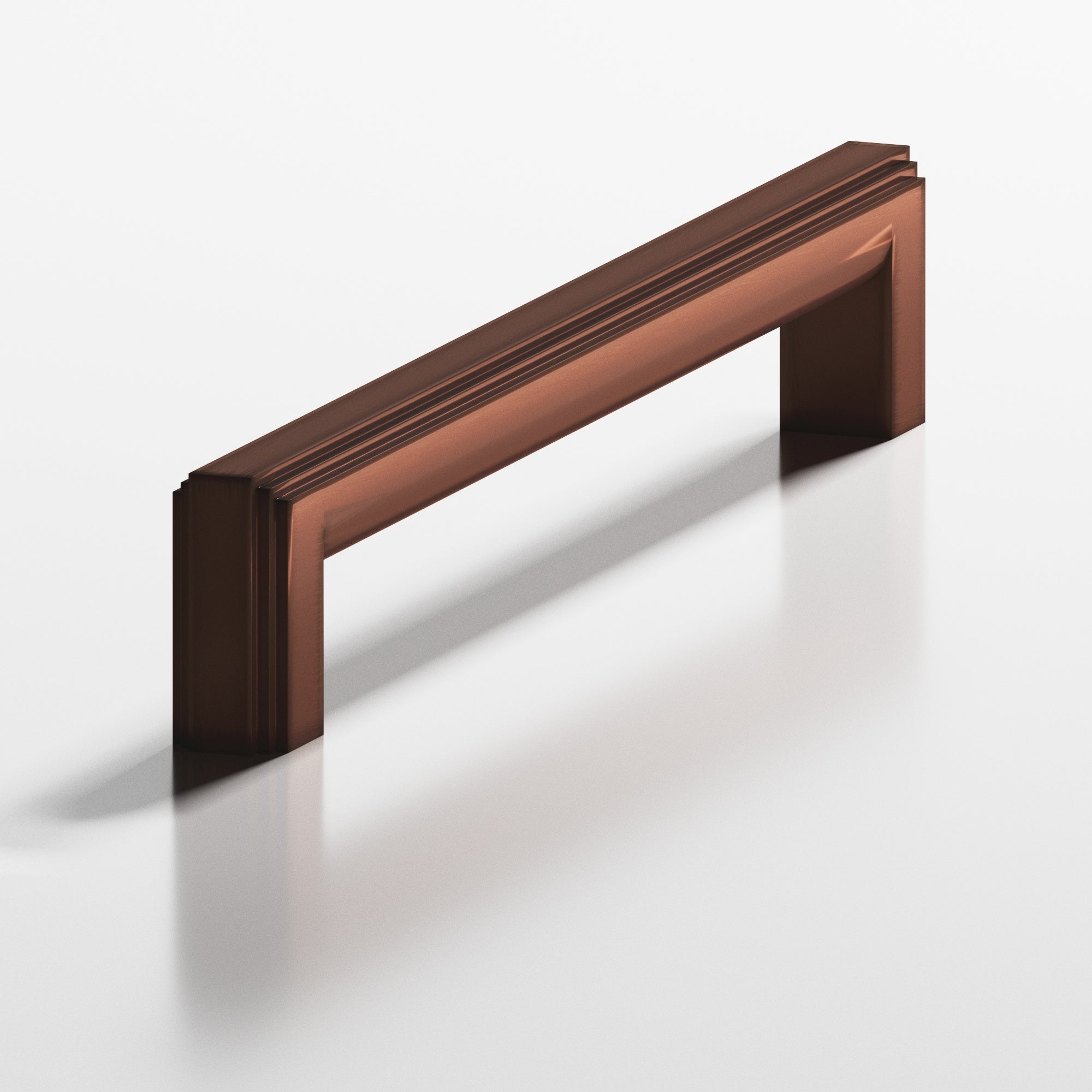 Colonial Bronze Series 944 12" Square Stepped Appliance Pull With Rounded Back Matte Antique Copper / 12"