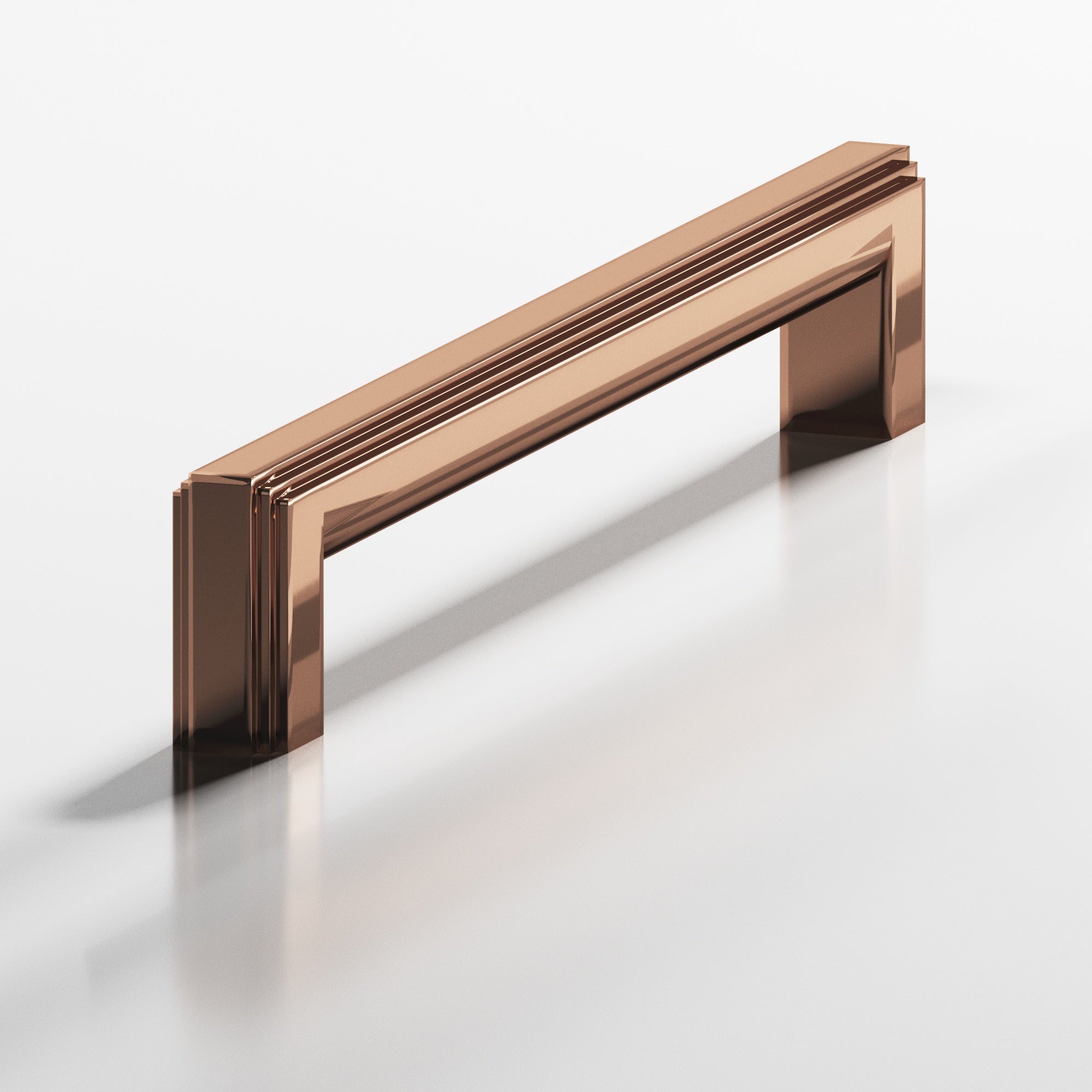 Colonial Bronze Series 944 12" Square Stepped Appliance Pull With Rounded Back Polished Bronze / 12"