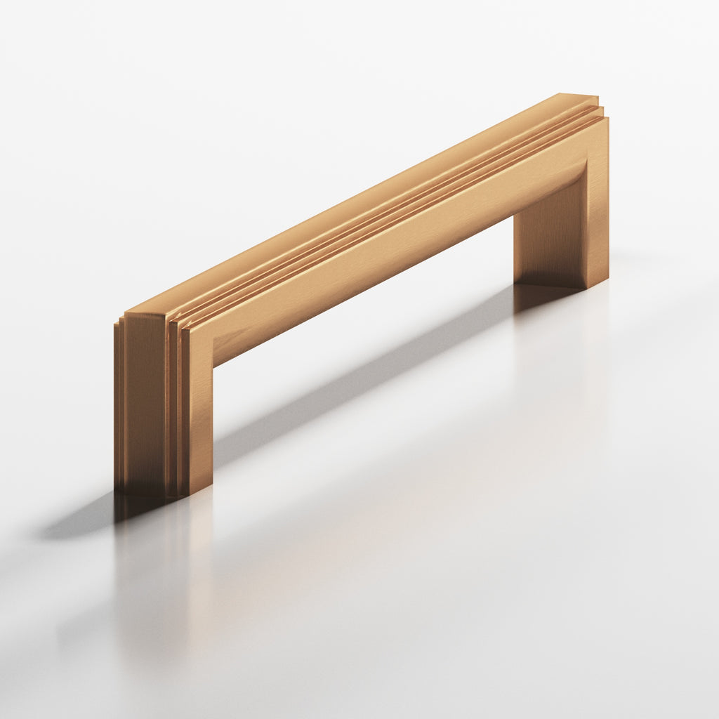 Colonial Bronze Series 944 12" Square Stepped Appliance Pull With Rounded Back Matte Satin Bronze / 12"