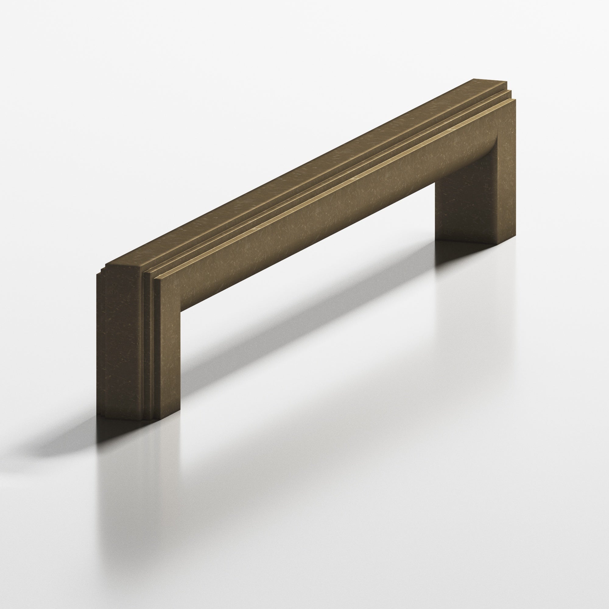 Colonial Bronze Series 944 12" Square Stepped Appliance Pull With Rounded Back Distressed Oil Rubbed Bronze / 12"