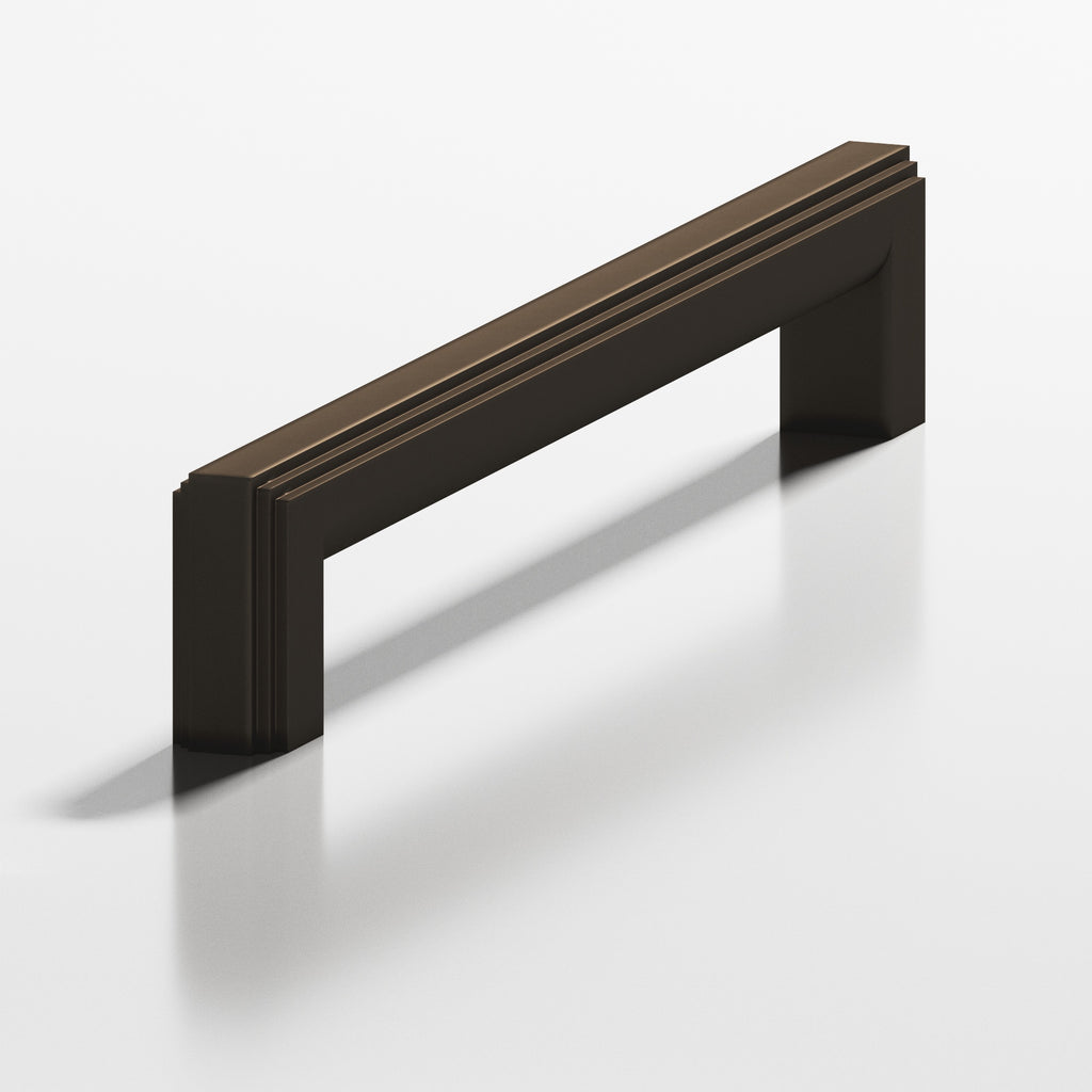Colonial Bronze Series 944 12" Square Stepped Appliance Pull With Rounded Back Heritage Bronze / 12"