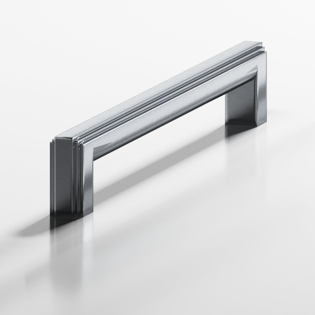 Colonial Bronze Series 944 10" Square Steppedappliance Pull Shower Door Pull With Rounded Back Satin Chrome / 10"