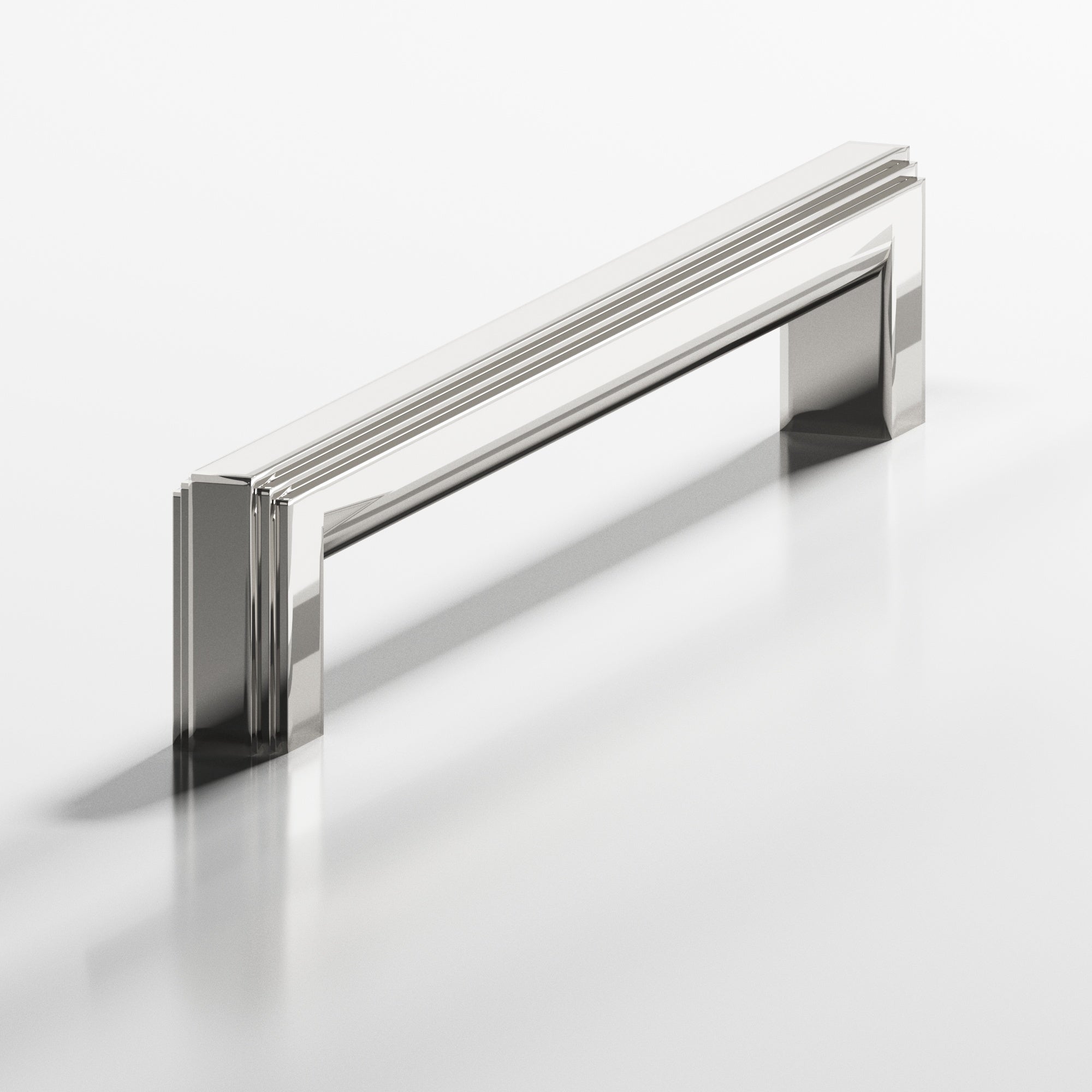 Colonial Bronze Series 944 18" Square Stepped Appliance Pull With Rounded Back Polished Nickel / 18"
