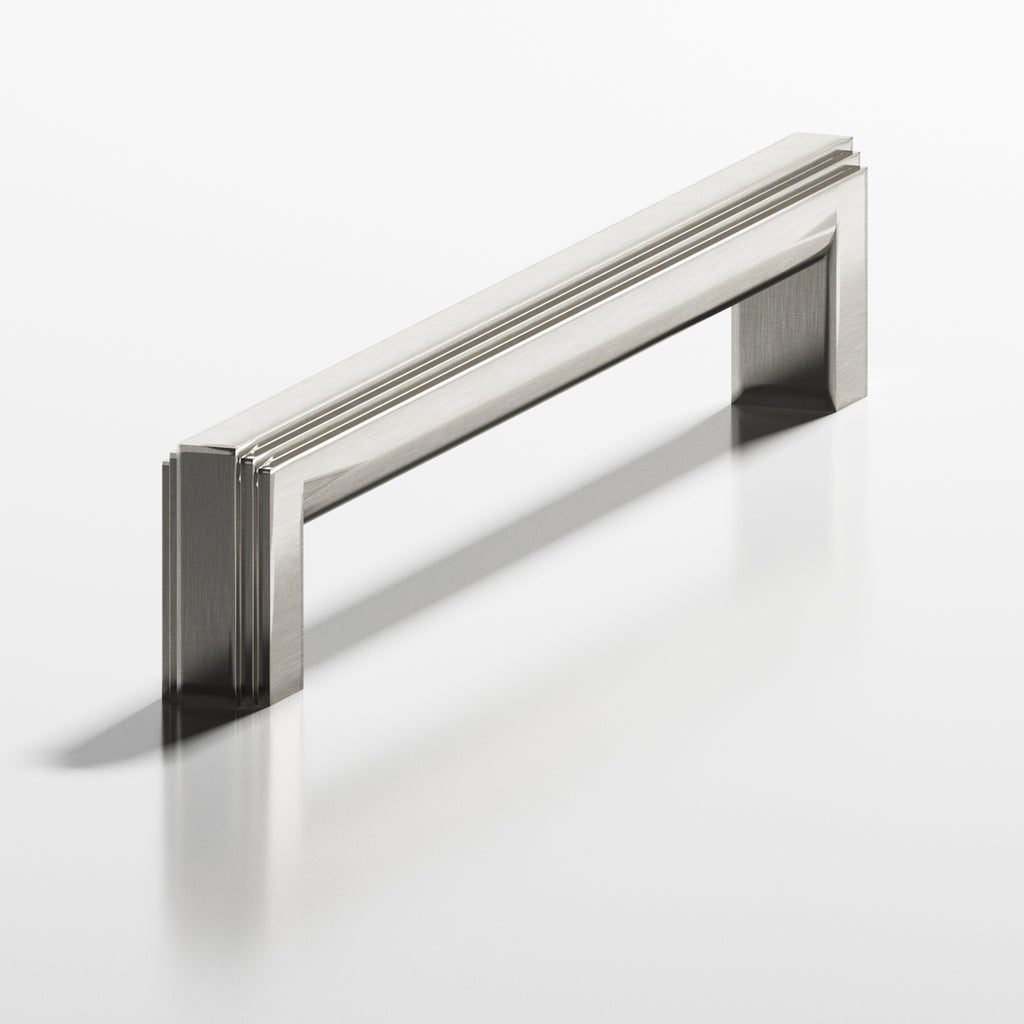 Colonial Bronze Series 944 12" Square Stepped Appliance Pull With Rounded Back Satin Nickel / 12"