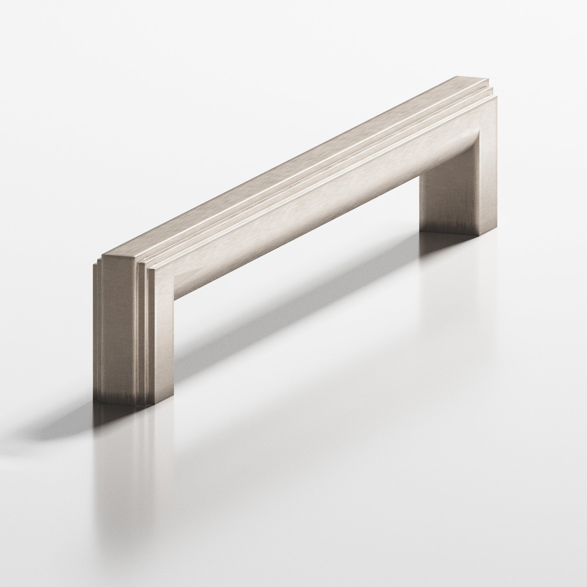 Colonial Bronze Series 944 12" Square Stepped Appliance Pull With Rounded Back Matte Satin Nickel / 12"