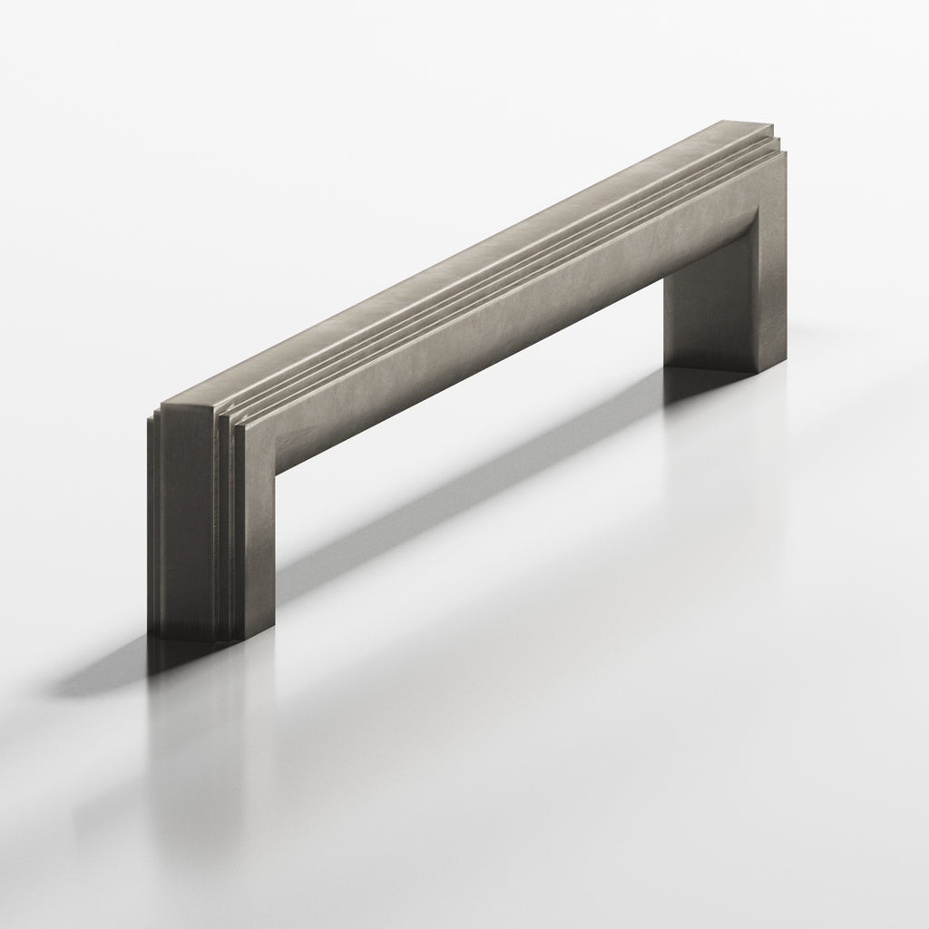 Colonial Bronze Series 944 12" Square Stepped Appliance Pull With Rounded Back Matte Pewter / 12"