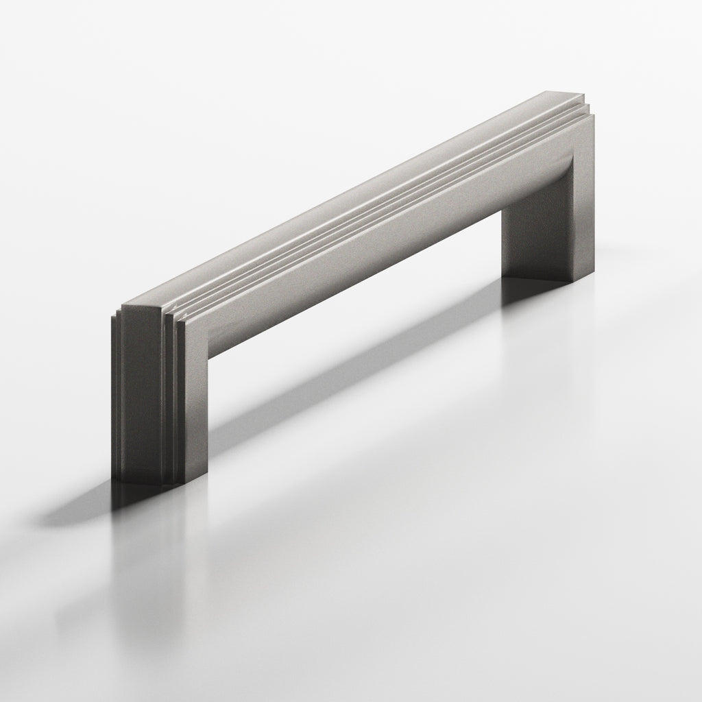 Colonial Bronze Series 944 12" Square Stepped Appliance Pull With Rounded Back Frost Nickel™ / 12"