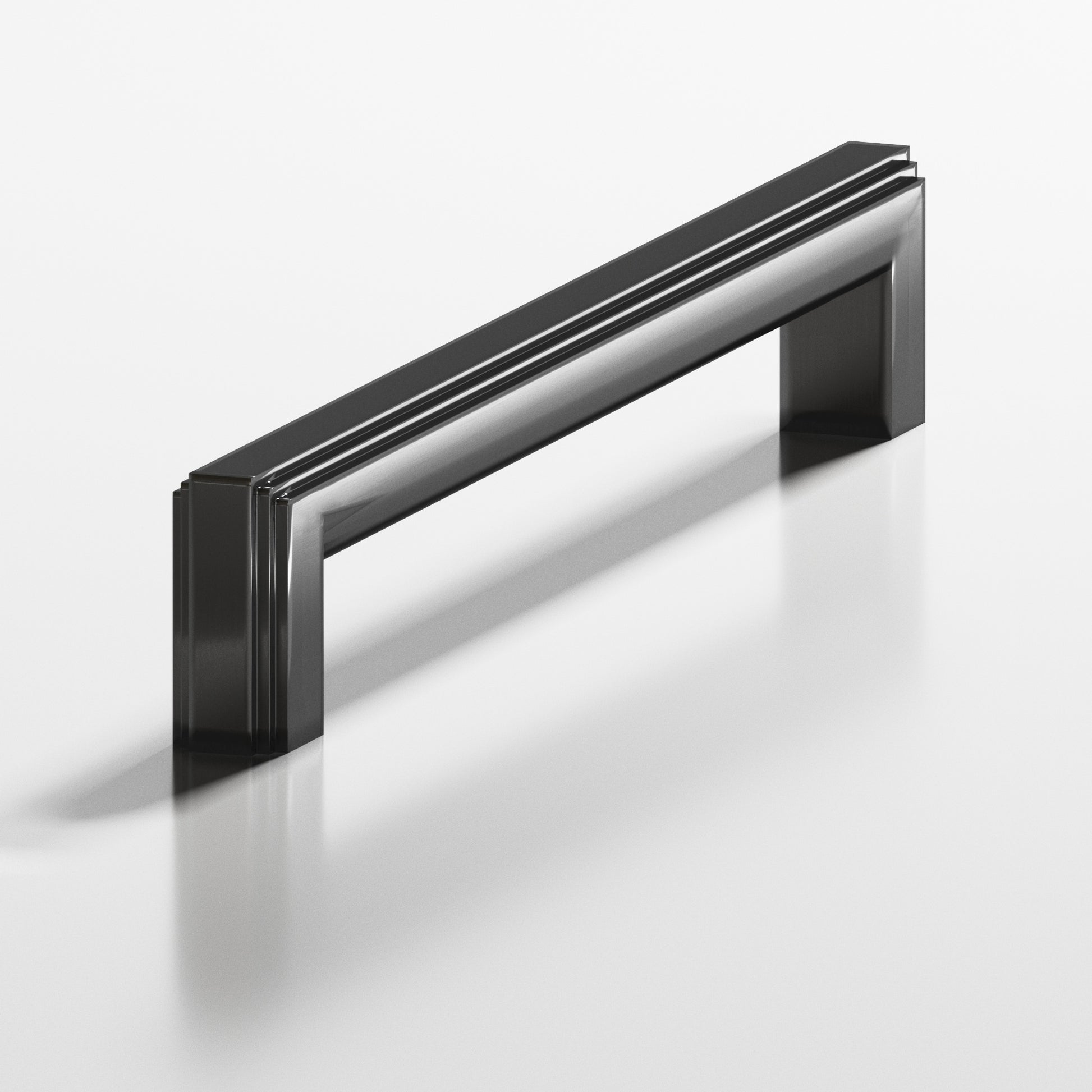 Colonial Bronze Series 944 10" Square Steppedappliance Pull Shower Door Pull With Rounded Back Graphite / 10"