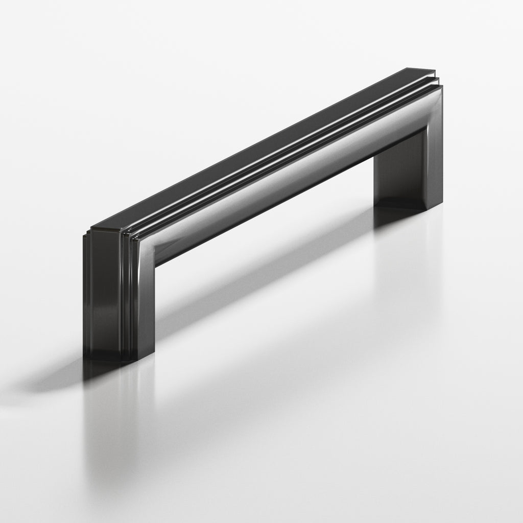 Colonial Bronze Series 945 6" Square Stepped Cabinet Pull With Rounded Back Graphite / 6"