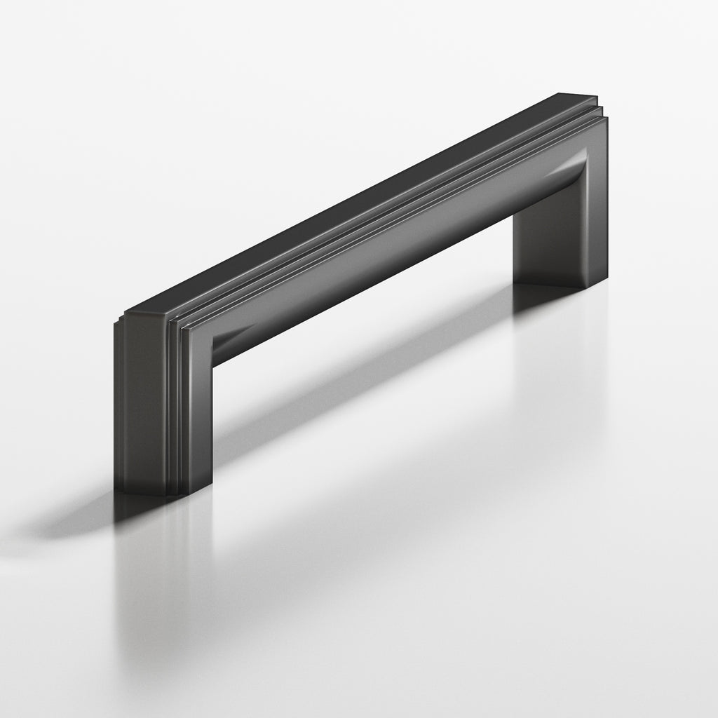 Colonial Bronze Series 944 10" Square Steppedappliance Pull Shower Door Pull With Rounded Back Matte Graphite / 10"
