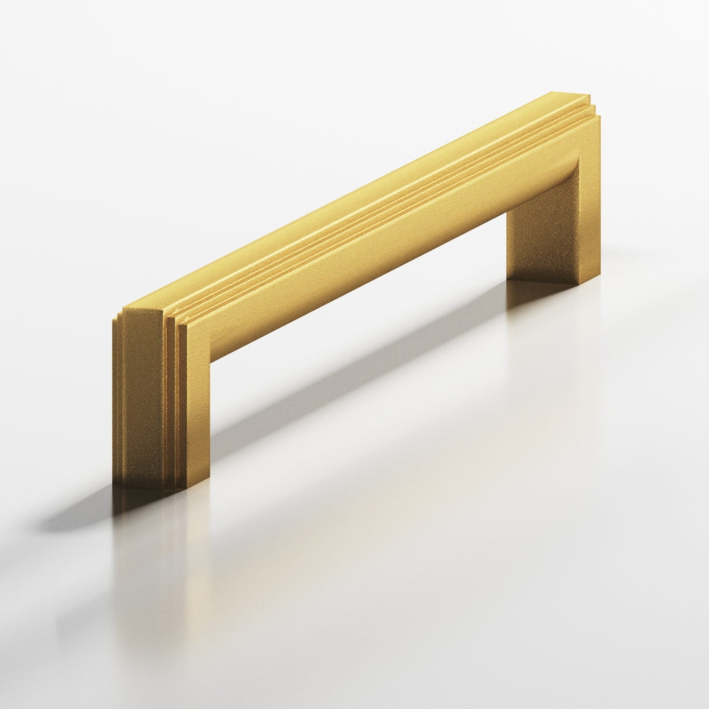 Colonial Bronze Series 945 6" Square Stepped Cabinet Pull With Rounded Back Frost Brass™ / 6"