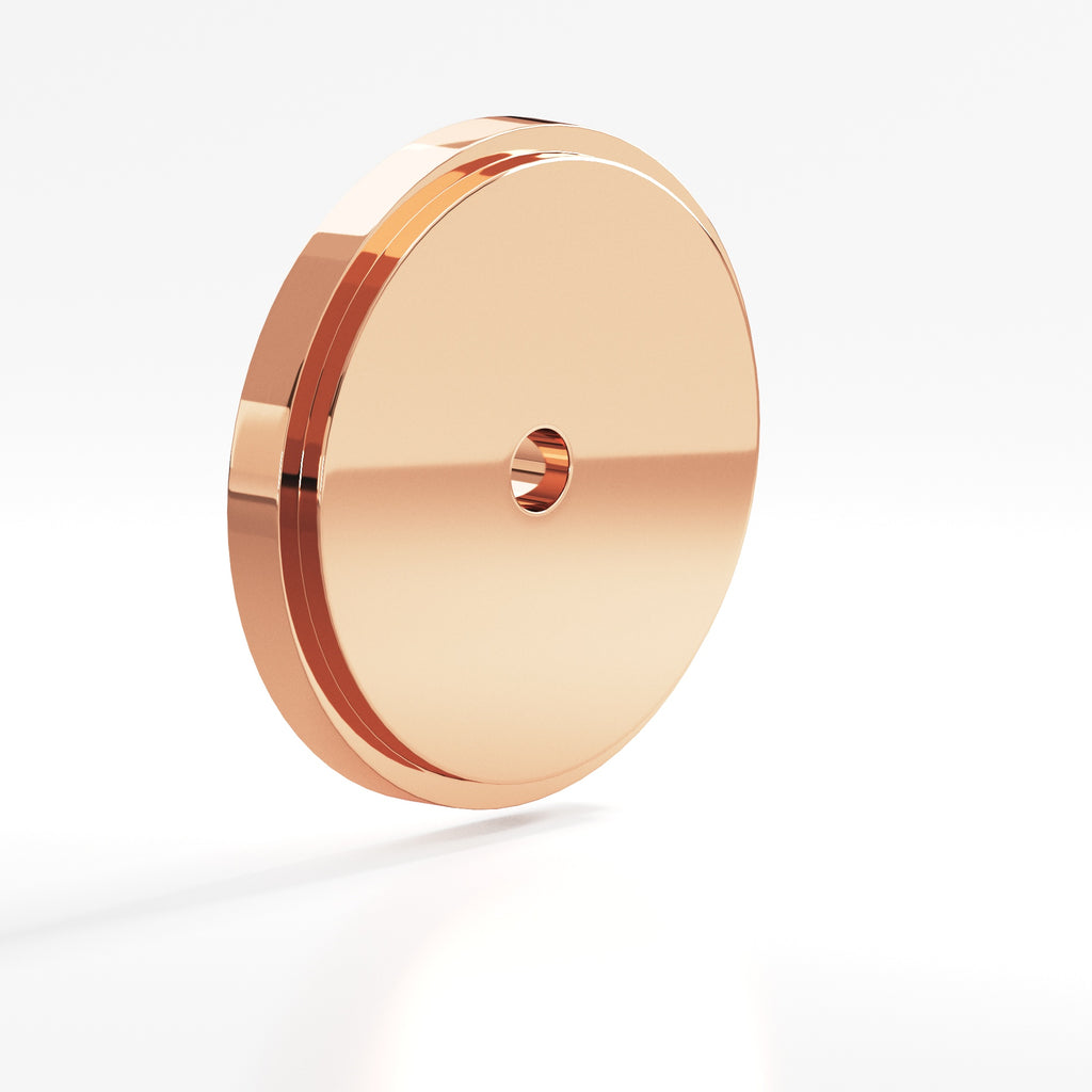 Colonial Bronze Series 9622 1.75" Round Stepped Backplate Polished Copper / 1.75"