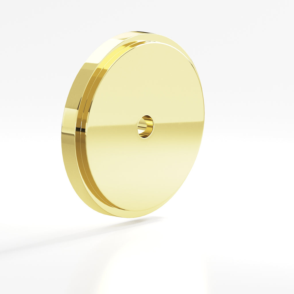 Colonial Bronze Series 9621 1.5" Round Stepped Backplate Polished Brass / 1.5"