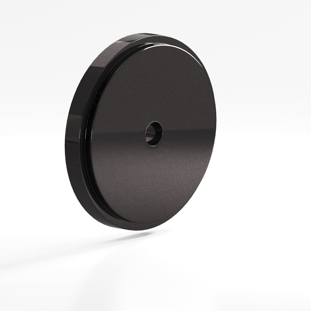 Colonial Bronze Series 9622 1.75" Round Stepped Backplate Satin Black / 1.75"