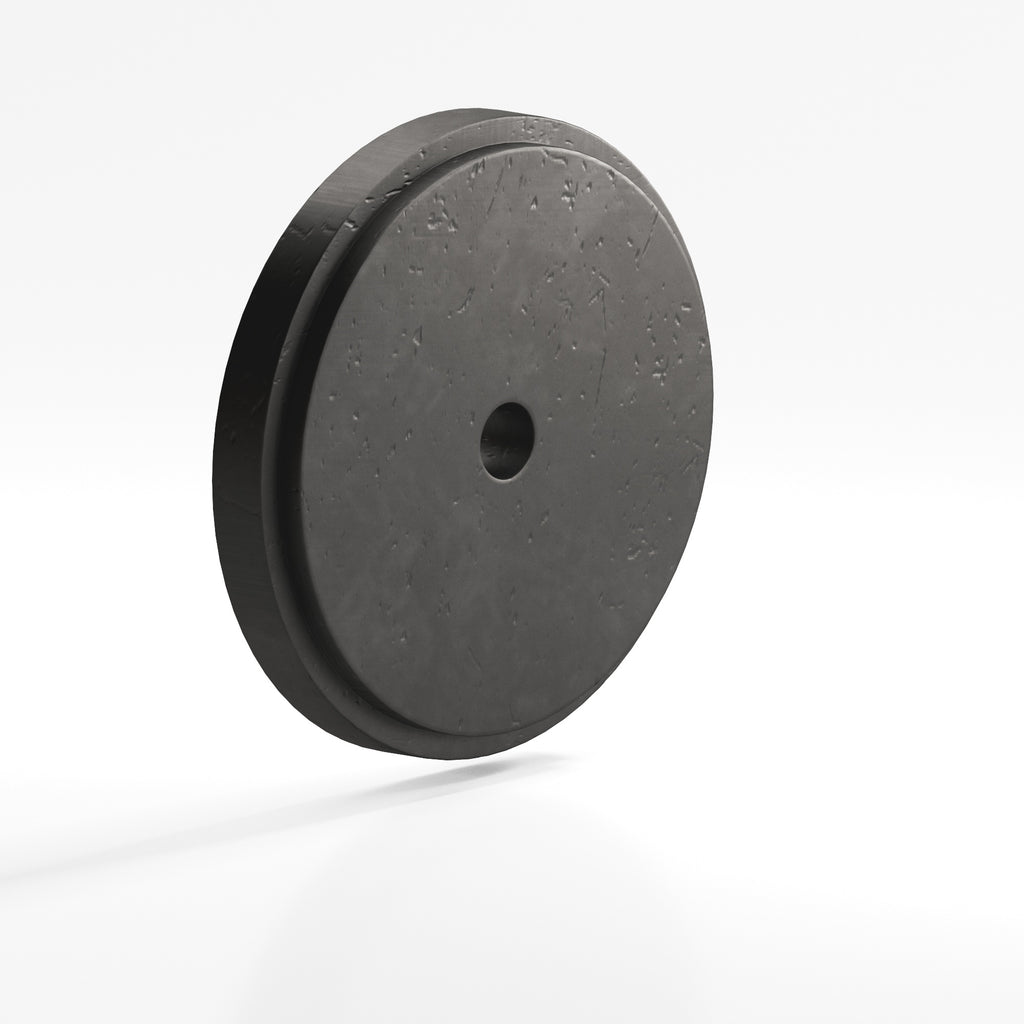 Colonial Bronze Series 9622 1.75" Round Stepped Backplate Distressed Satin Black / 1.75"