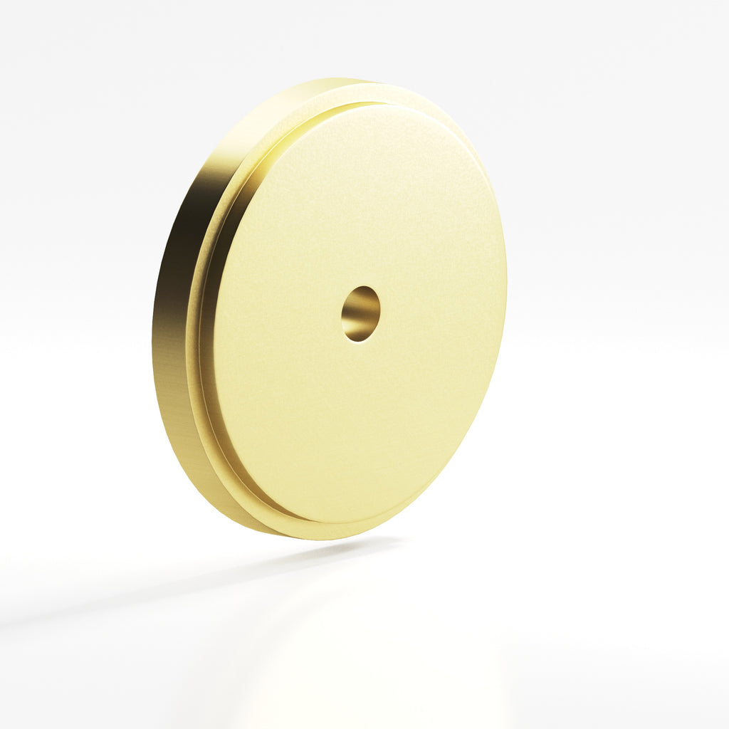 Colonial Bronze Series 9622 1.75" Round Stepped Backplate Matte Satin Brass / 1.75"