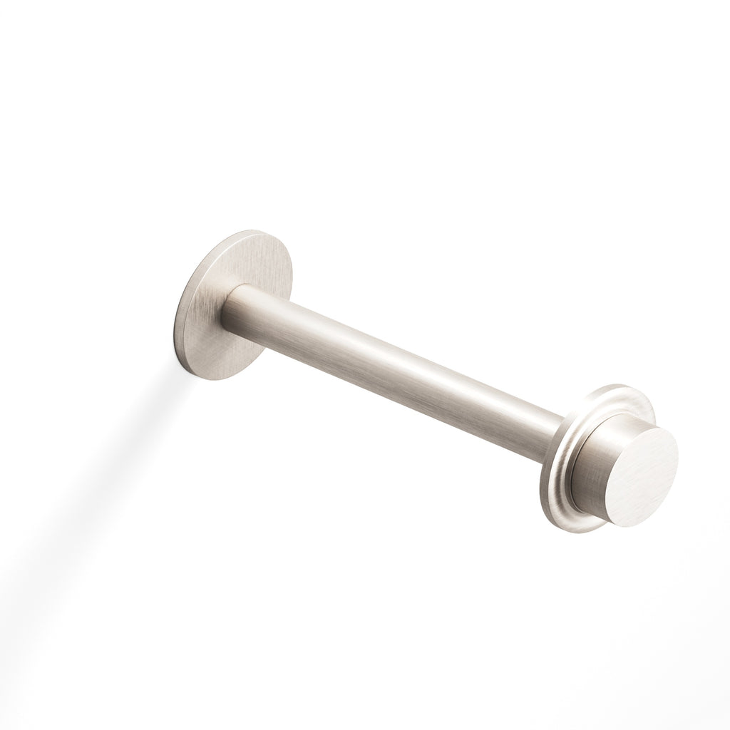 Colonial Bronze Series Er110 11" Garment Rod With 110 Knob Top Matte Satin Nickel / 11"
