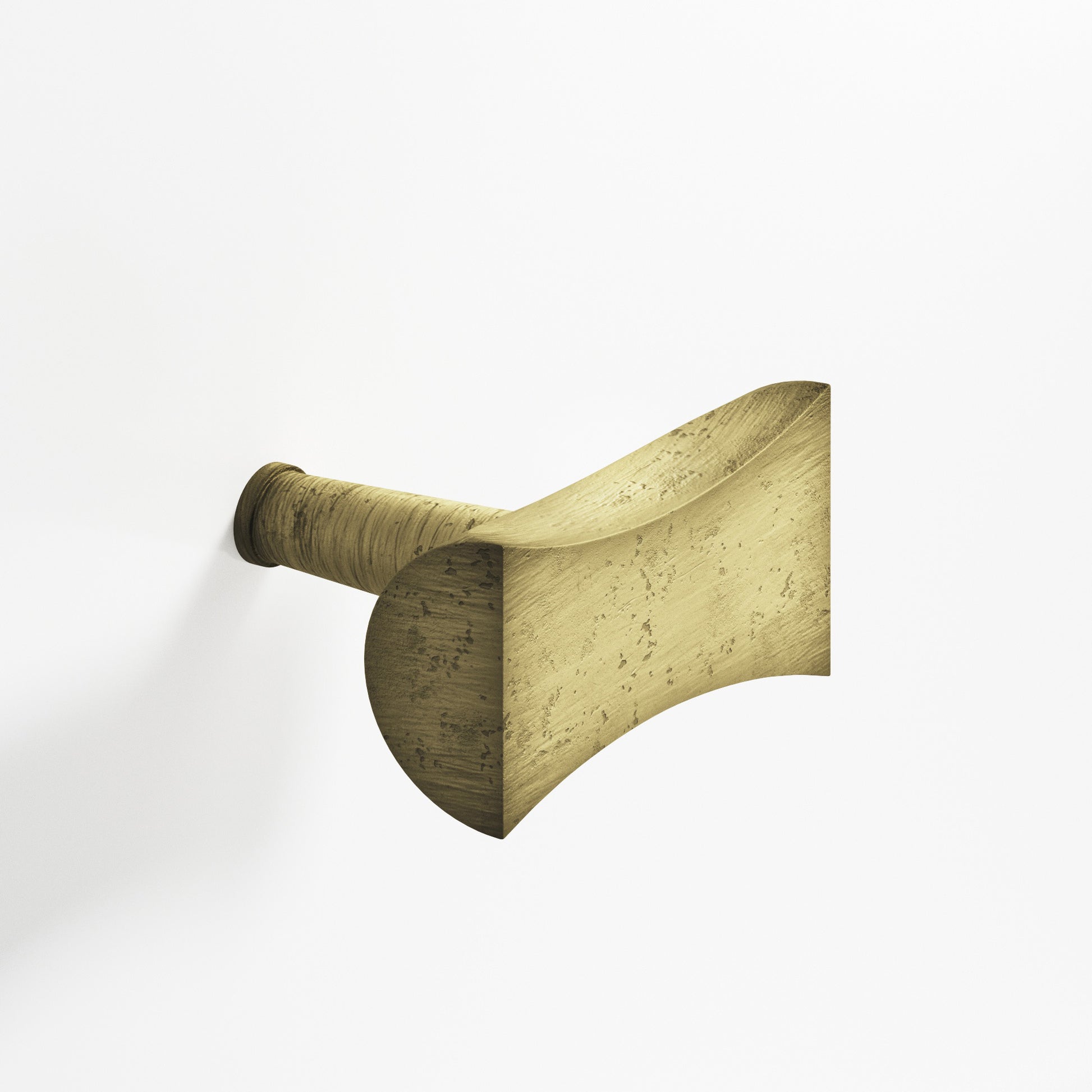 Colonial Bronze Series 1139 1.25" Bowtie Cabinet T-Knob With Rounded Back And Tapered Post Distressed Antique Brass / 1.25"