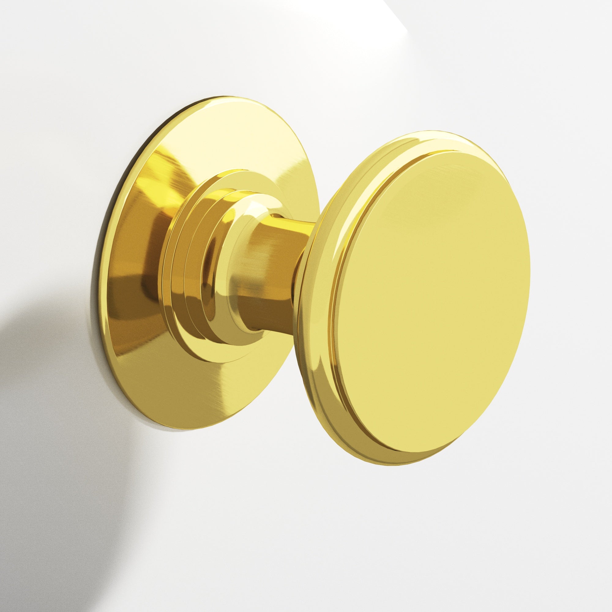 Colonial Bronze Series 1384 1.25" Round Cabinet Knob Back-To-Back Shower Kit French Gold / 1.25"