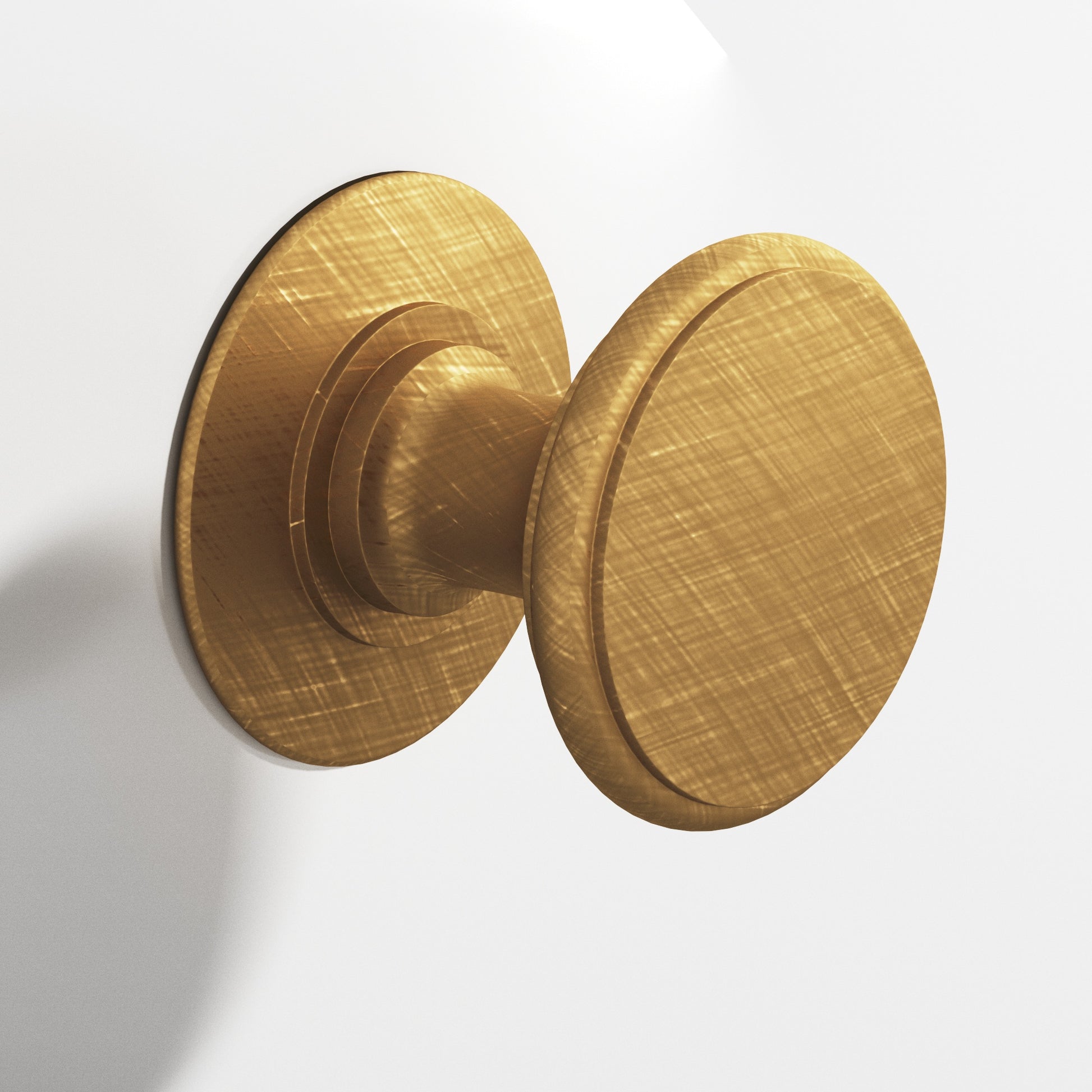 Colonial Bronze Series 1384 1.25" Round Cabinet Knob Back-To-Back Shower Kit Weathered Brass / 1.25"