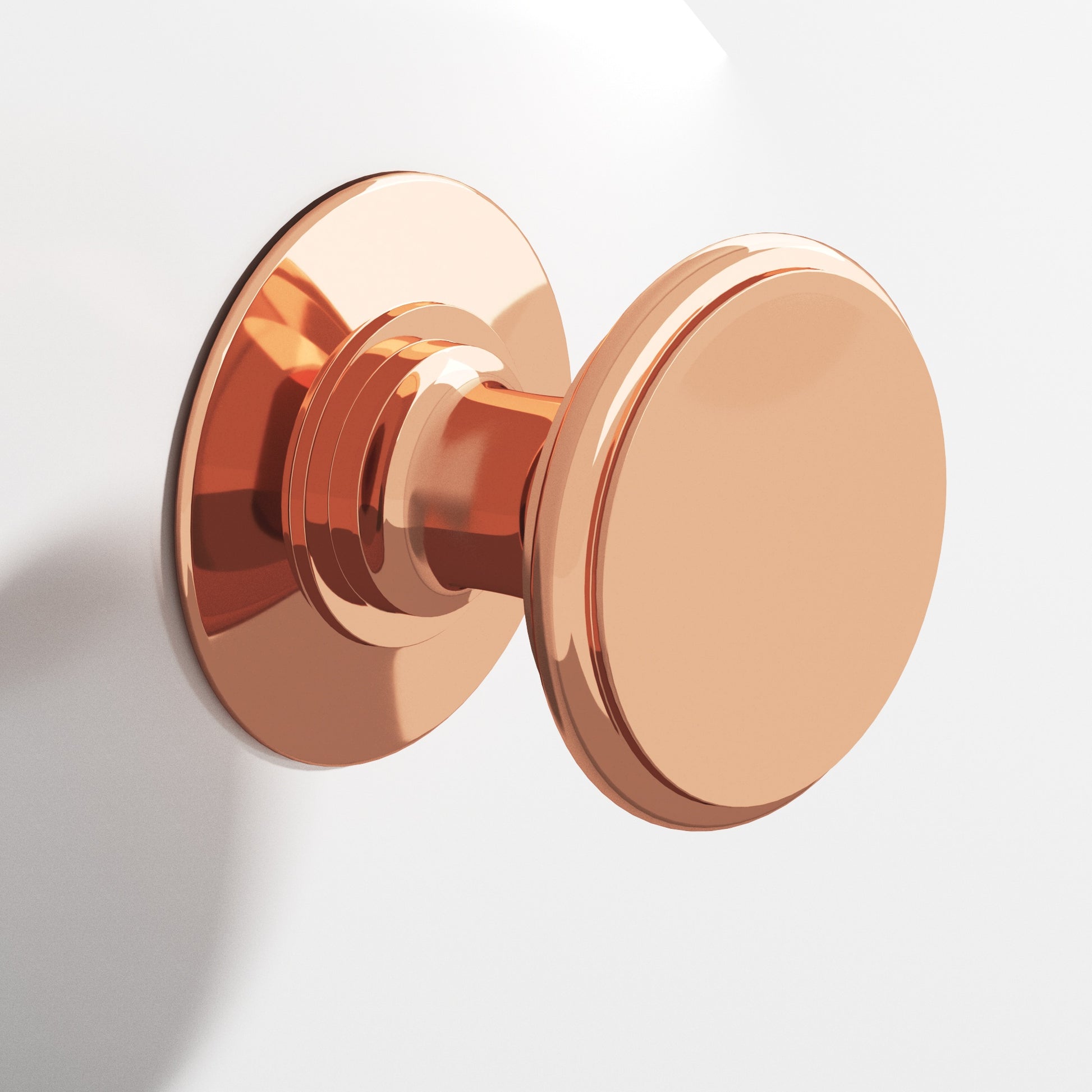 Colonial Bronze Series 1384 1.25" Round Cabinet Knob Back-To-Back Shower Kit Polished Copper / 1.25"