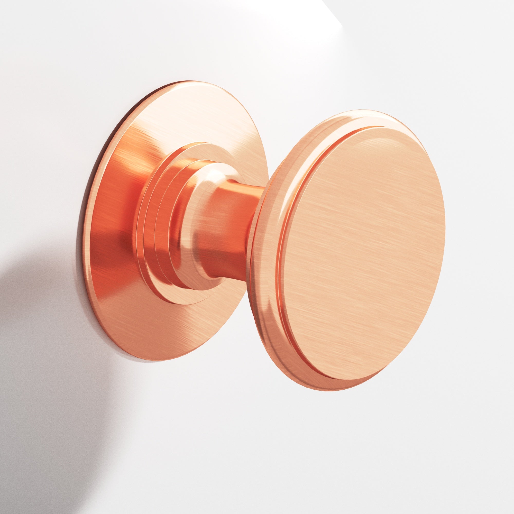 Colonial Bronze Series 1384 1.25" Round Cabinet Knob Back-To-Back Shower Kit Satin Copper / 1.25"