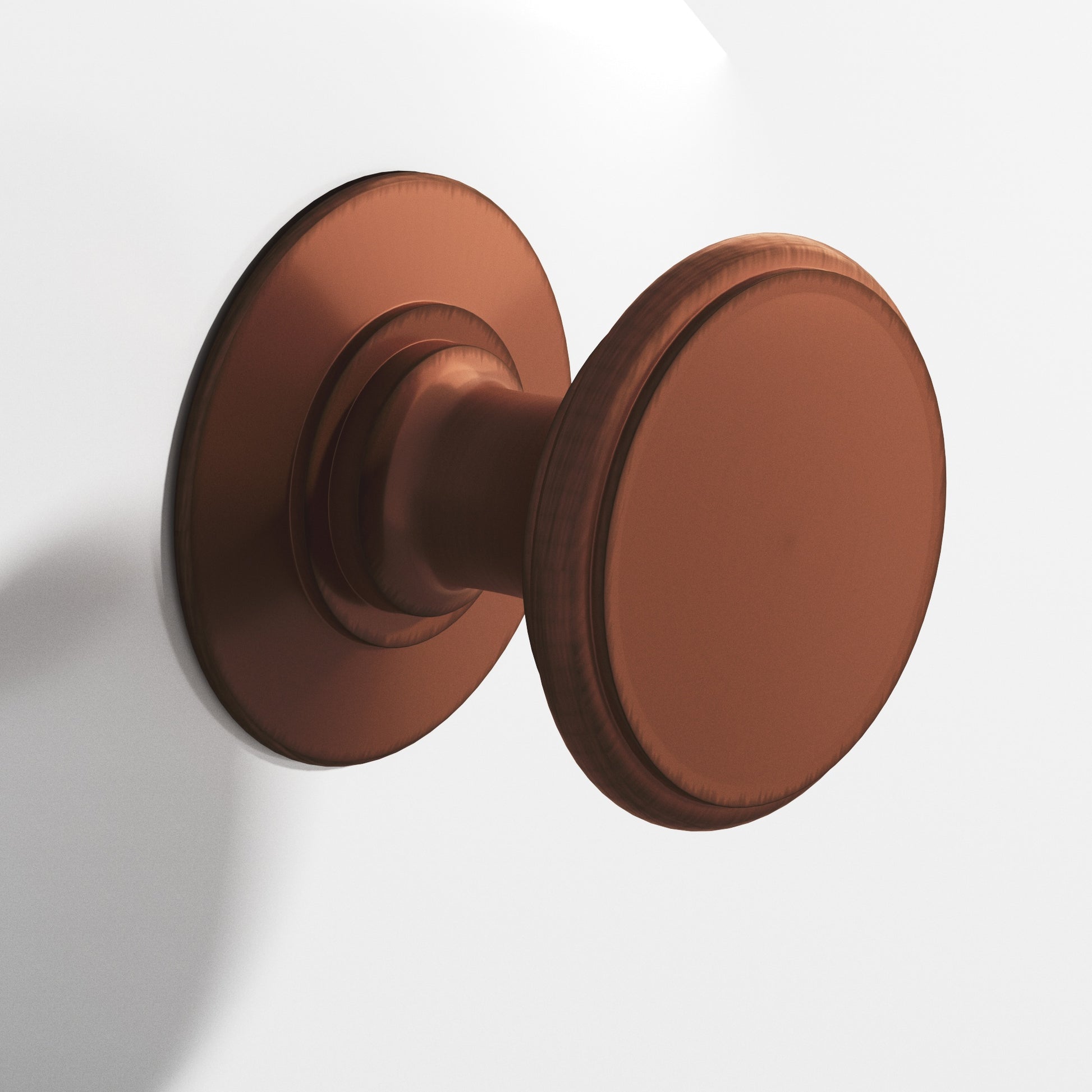 Colonial Bronze Series 1384 1.25" Round Cabinet Knob Back-To-Back Shower Kit Matte Antique Copper / 1.25"