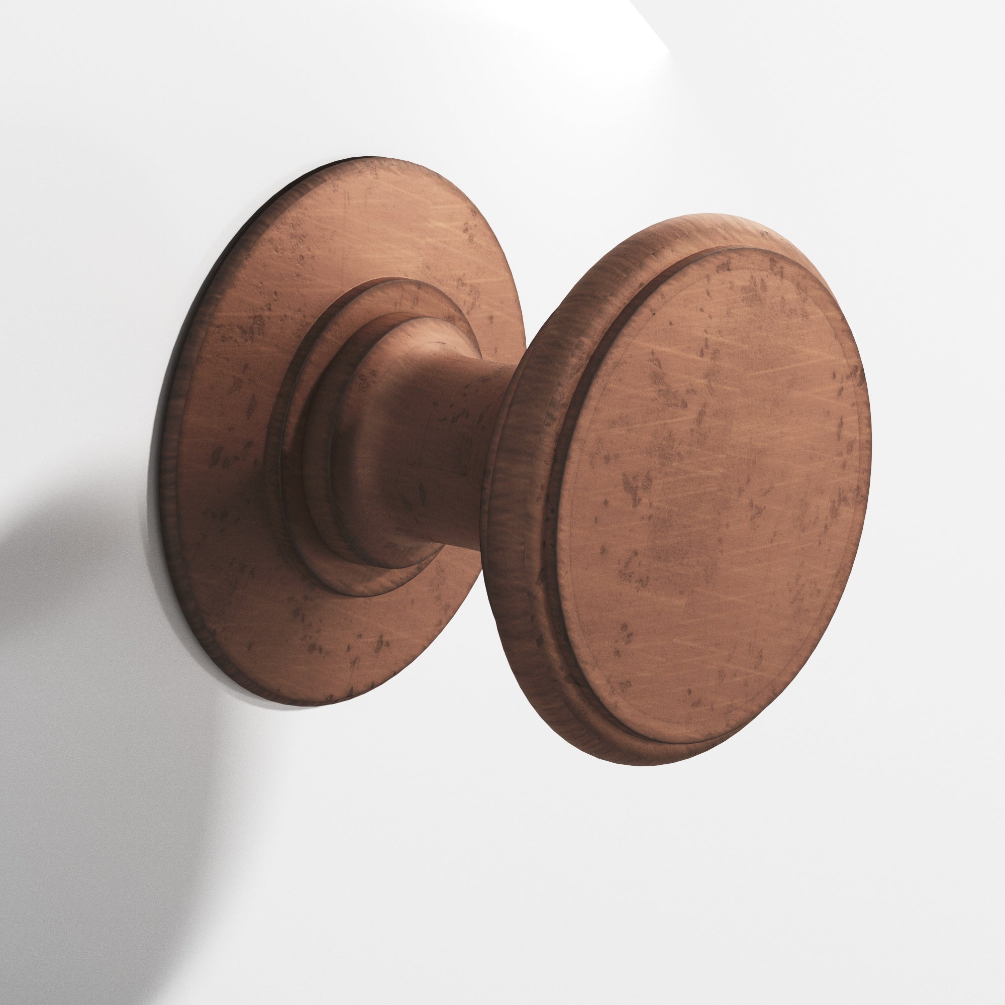 Colonial Bronze Series 1384 1.25" Round Cabinet Knob Back-To-Back Shower Kit Distressed Antique Copper / 1.25"