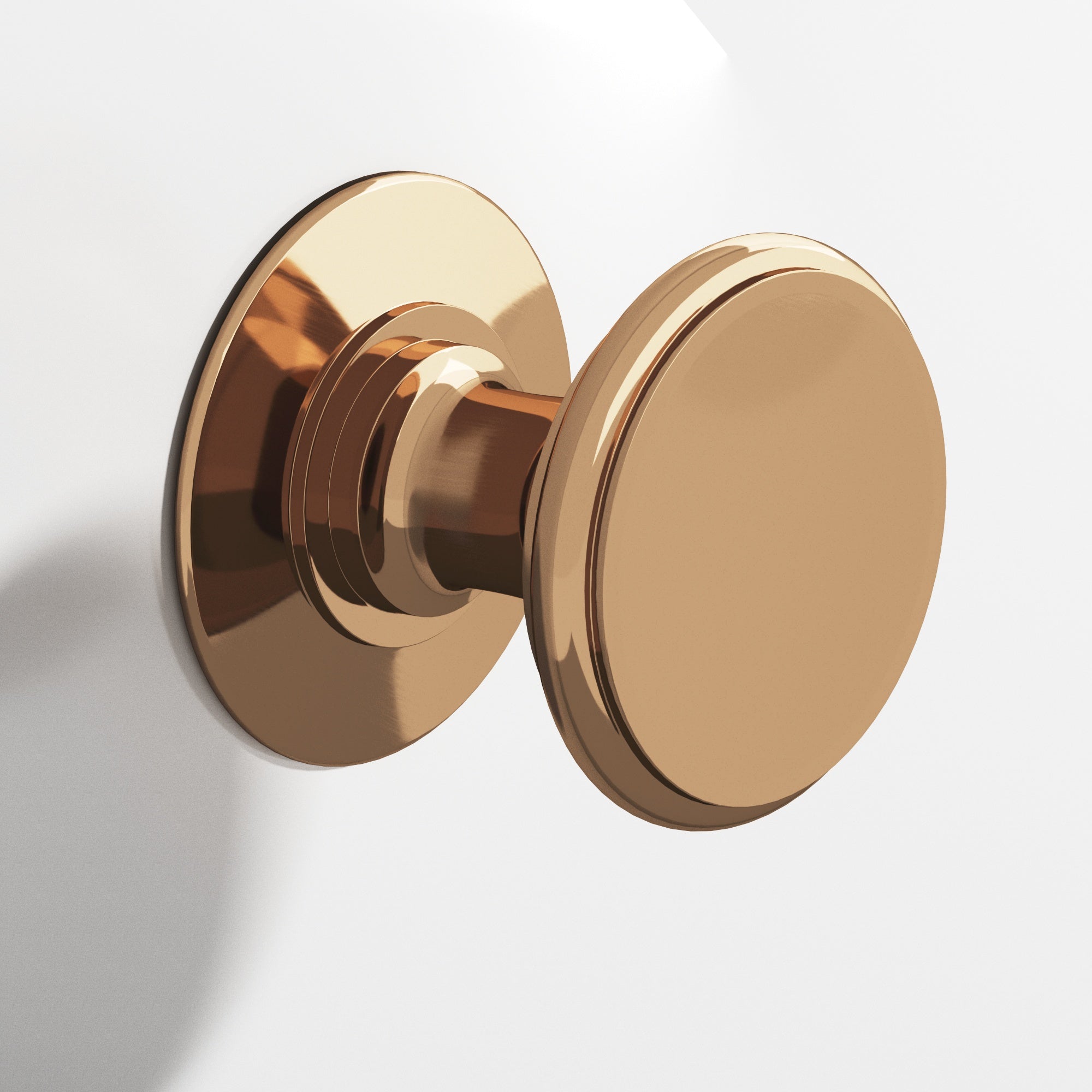 Colonial Bronze Series 1384 1.25" Round Cabinet Knob Back-To-Back Shower Kit Polished Bronze / 1.25"